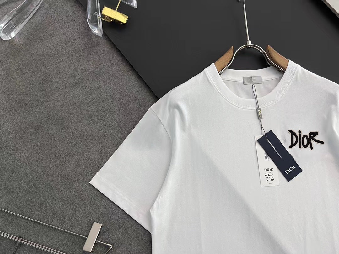 DIOR 2025 Early Spring Handcrafted Logo T-Shirt | Oversized Fit | Unisex | Sizes S–XXL