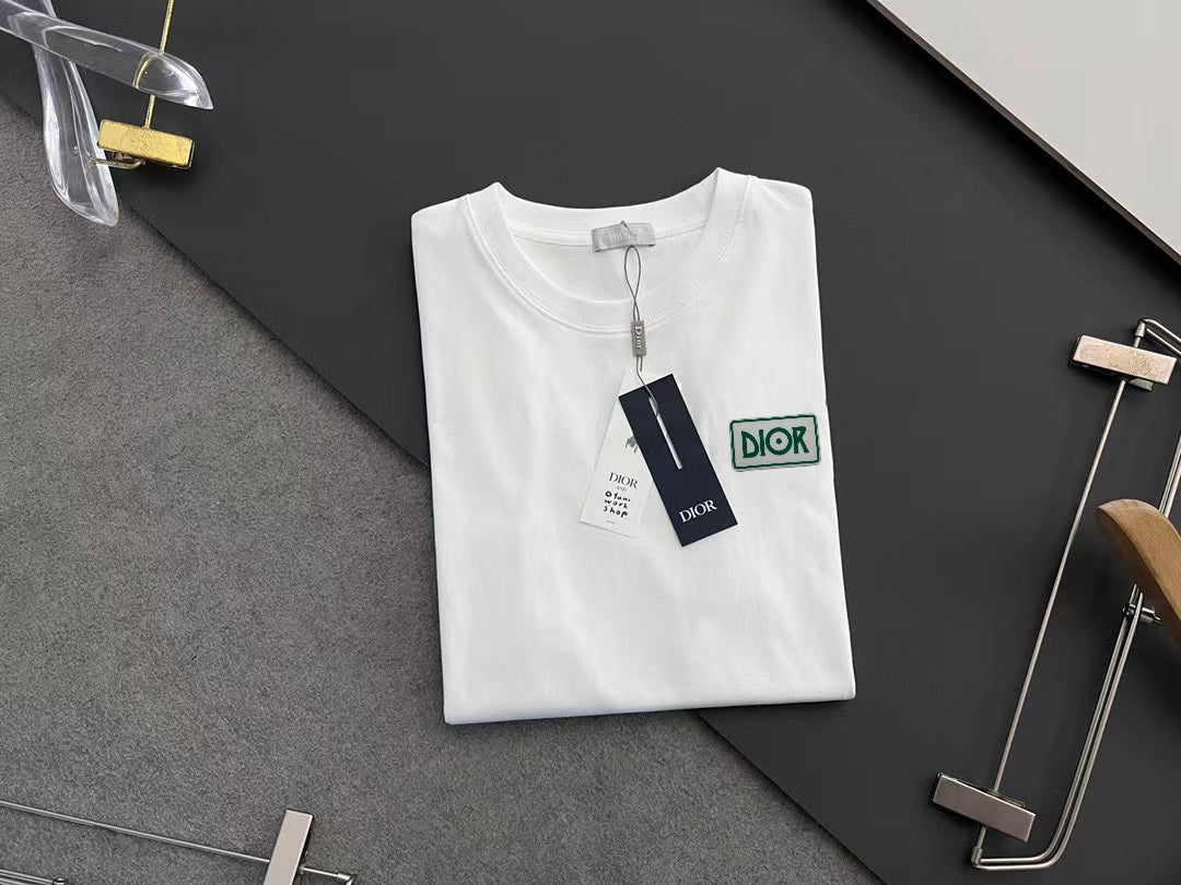 DIOR 2025 Early Spring T-Shirt | Handcrafted Gold-Thread Logo | Oversized Fit | Unisex | Sizes S–XXL