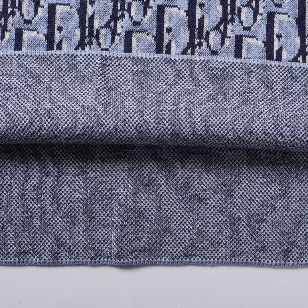 DIOR Classic Oblique Jacquard Knit T-Shirt – Iconic Full Monogram Weave (S–XL)