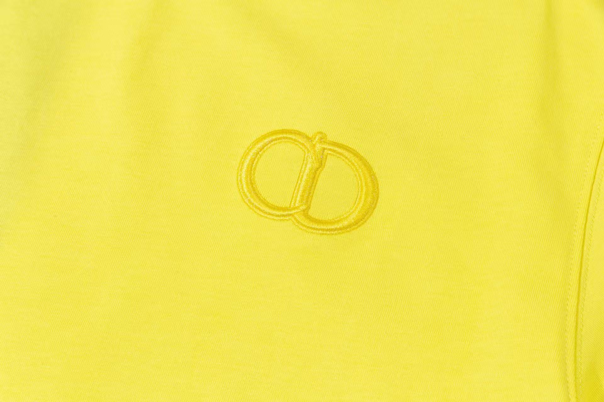 DIOR 3D Embroidered Logo T-Shirt – Premium 280g Cotton | Sizes S–XL