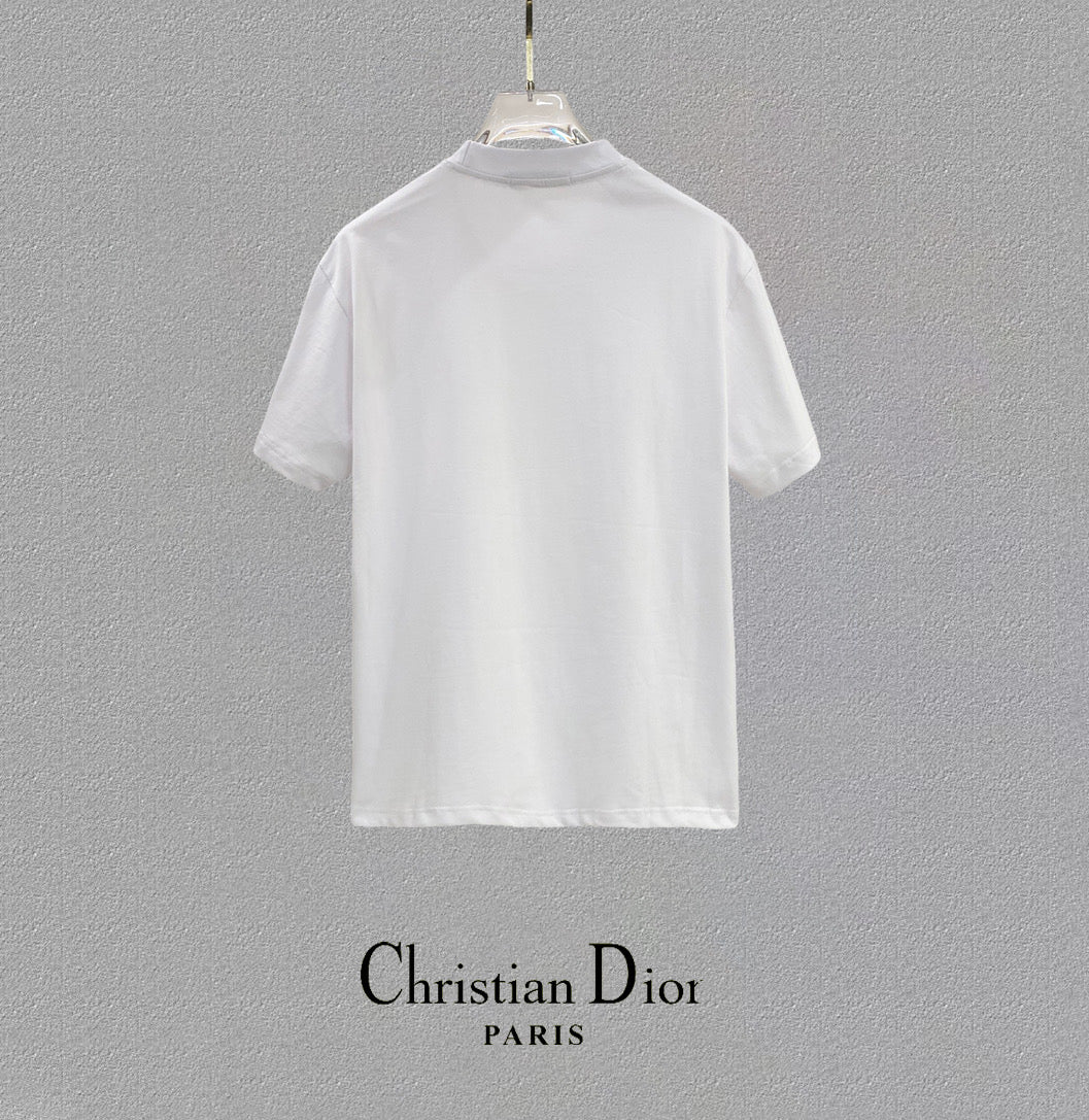 DIOR 25SS Oversized Logo Patch Print T-Shirt – Premium 280g Cotton | Unisex | Sizes 48–56