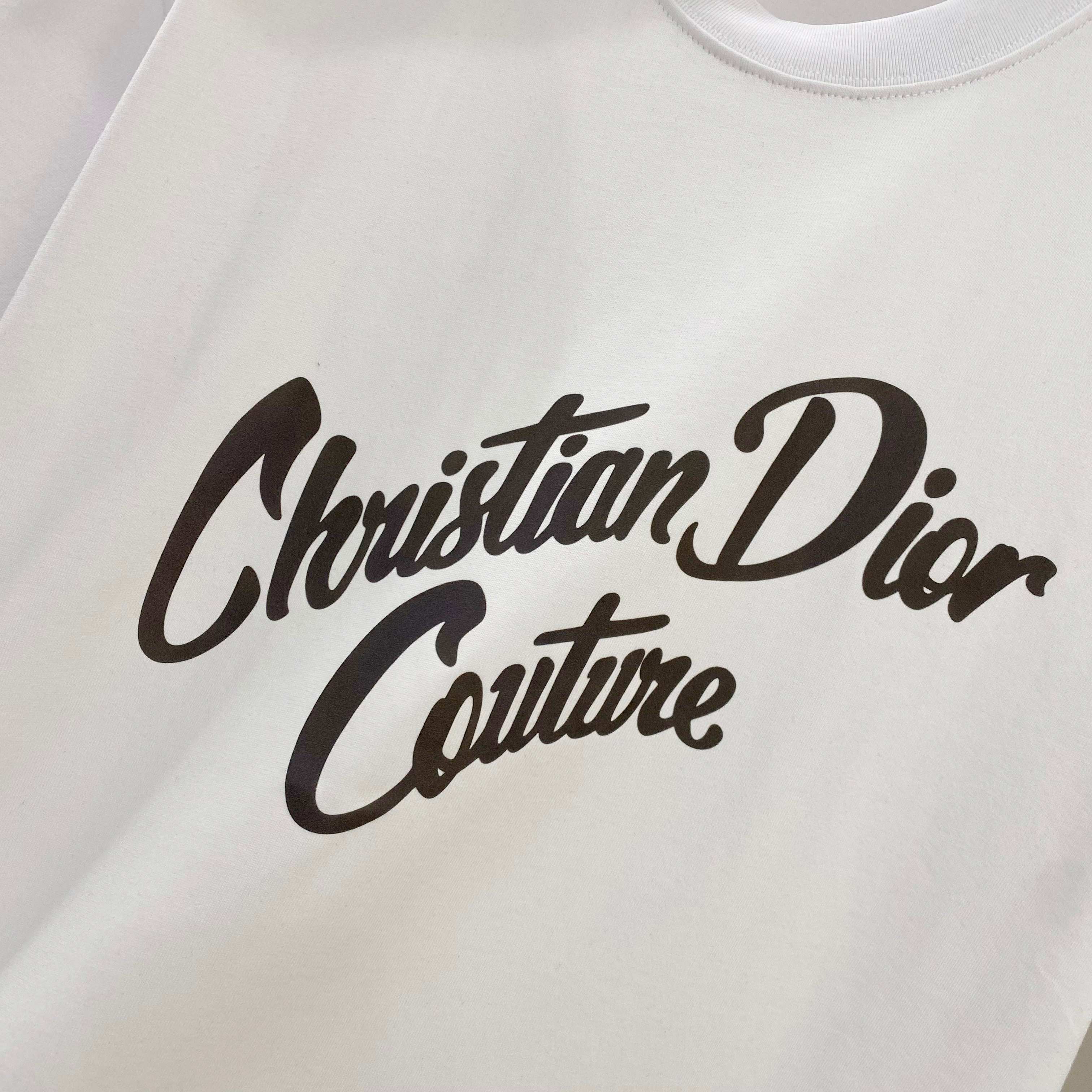 DIOR 25SS Oversized Logo Patch Print T-Shirt – Premium 280g Cotton | Unisex | Sizes 48–56