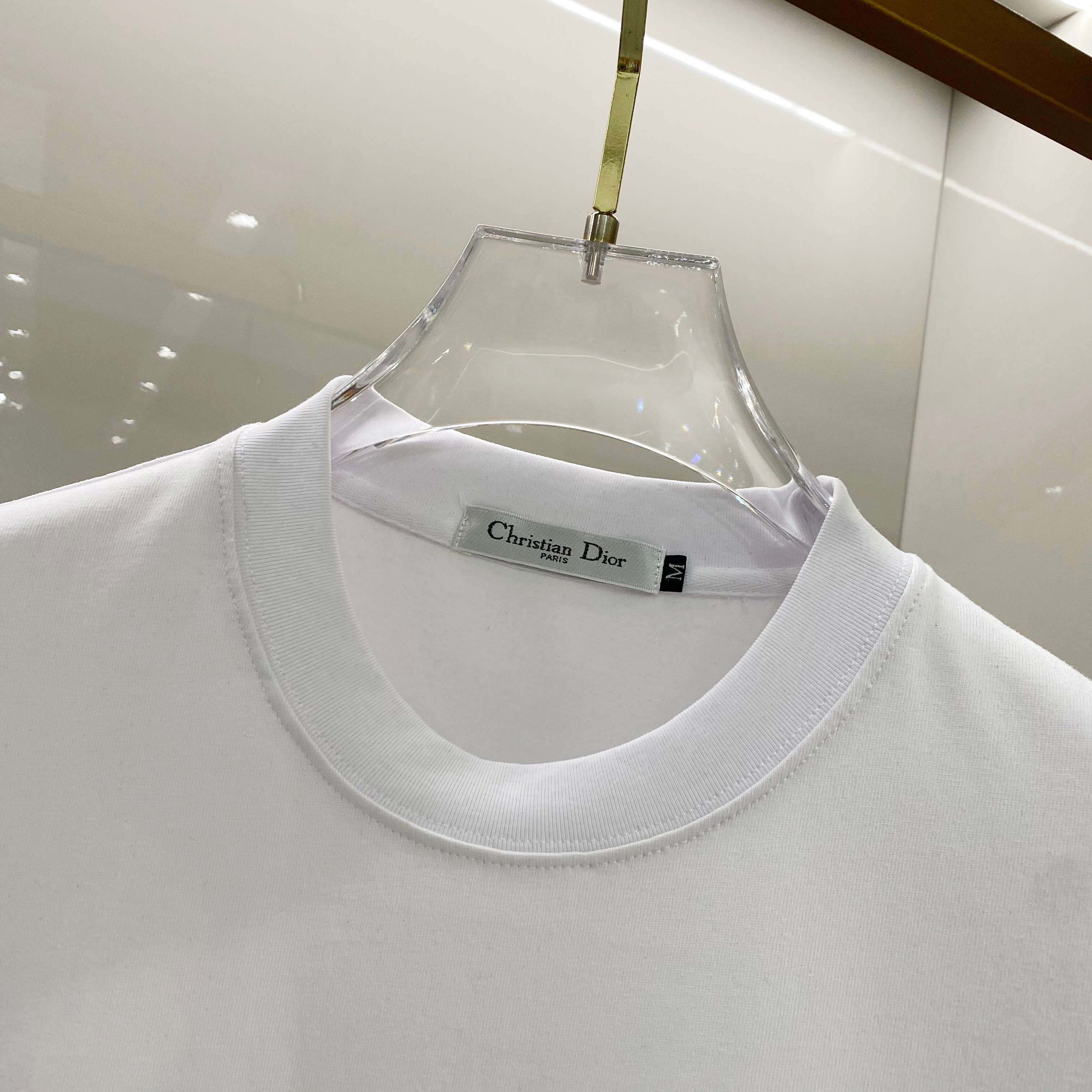 DIOR 25SS Oversized Logo Patch Print T-Shirt – Premium 280g Cotton | Unisex | Sizes 48–56