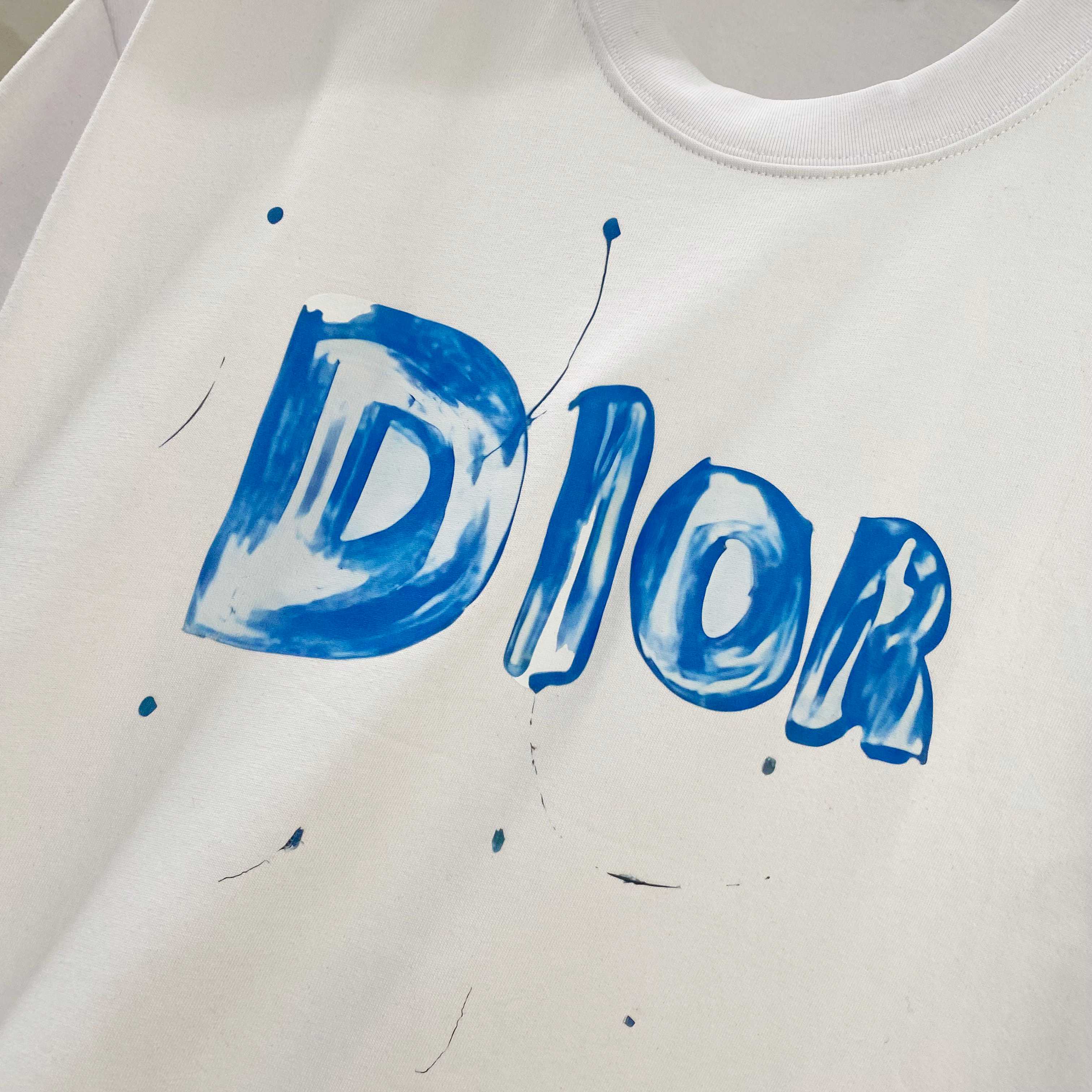 DIOR 25SS Oversized Logo Patch Print T-Shirt – Premium 280g Cotton | Unisex | Sizes 48–56