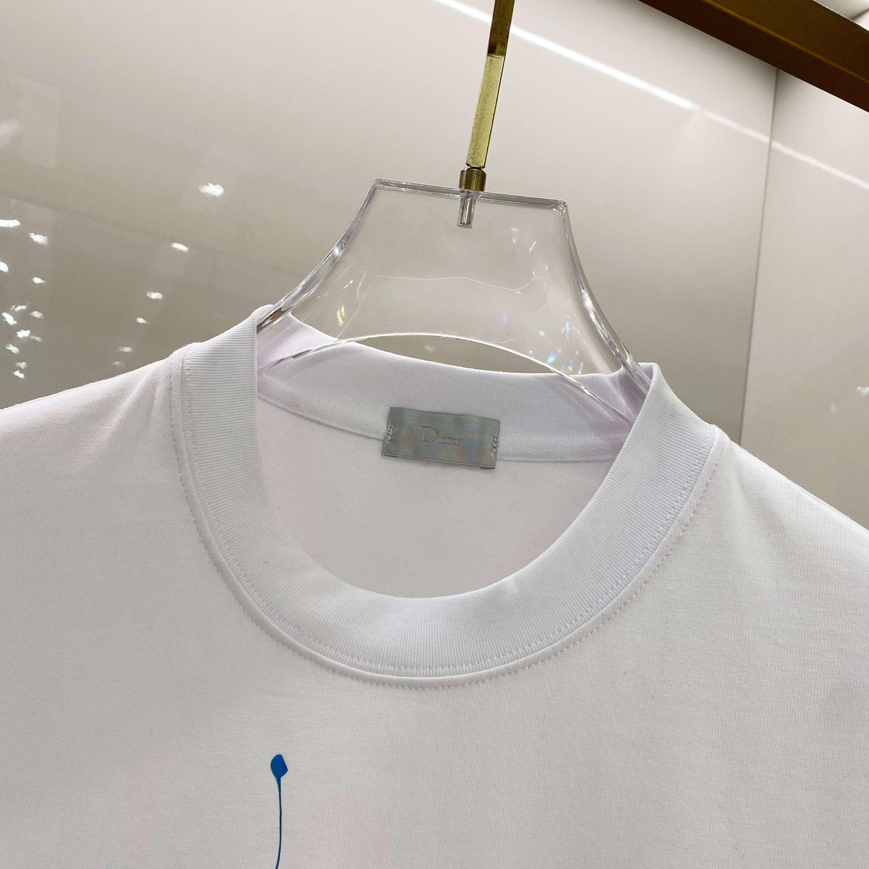 DIOR 25SS Oversized Logo Patch Print T-Shirt – Premium 280g Cotton | Unisex | Sizes 48–56
