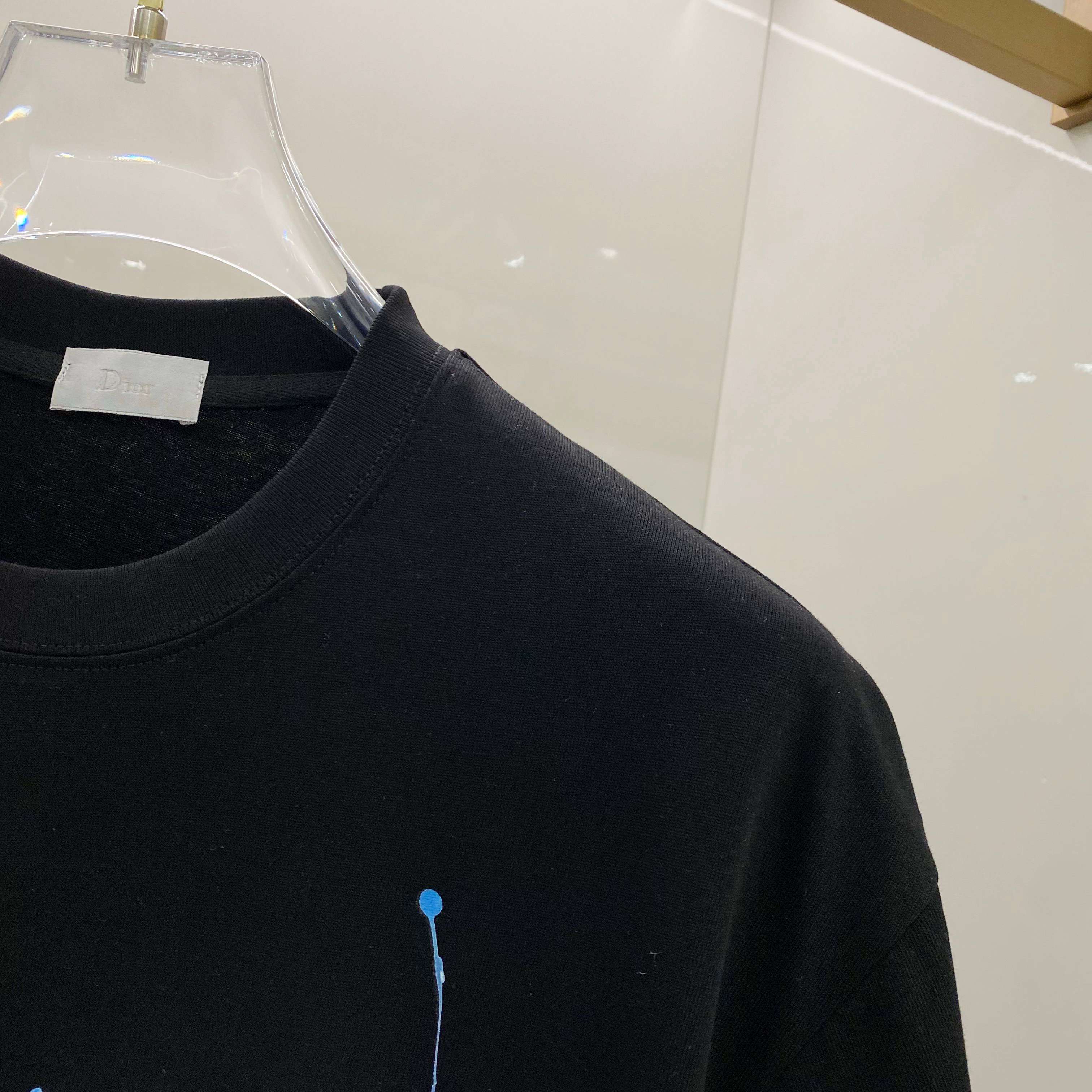 DIOR 25SS Oversized Logo Patch Print T-Shirt – Premium 280g Cotton | Unisex | Sizes 48–56