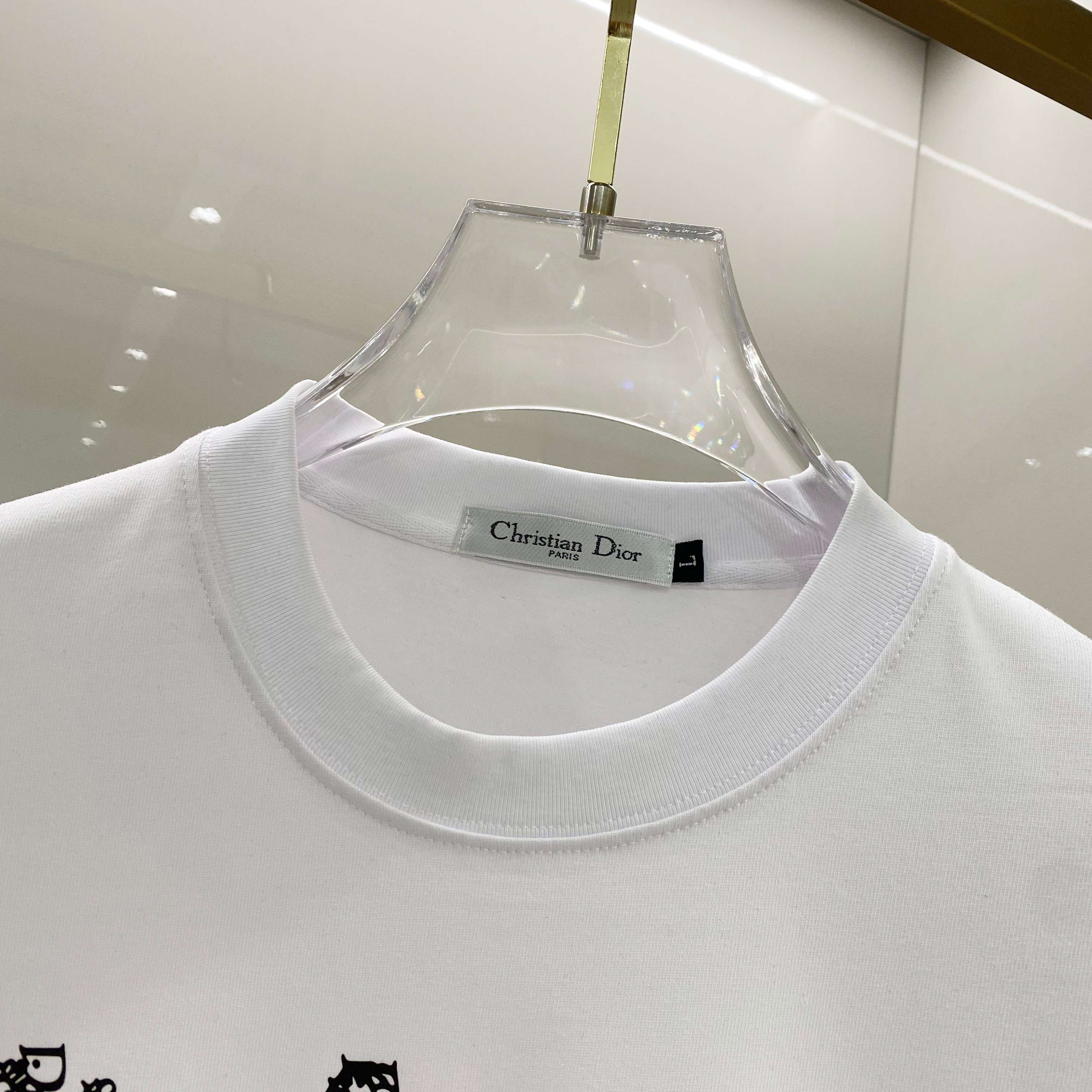 DIOR 25SS Oversized Logo Patch Print T-Shirt – Premium 280g Cotton | Unisex | Sizes 48–56