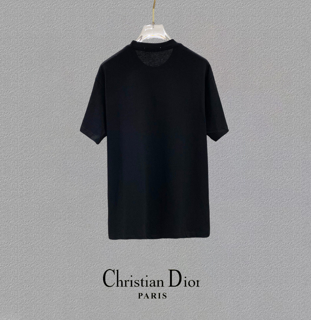 DIOR 25SS Oversized Logo Patch Print T-Shirt – Premium 280g Cotton | Unisex | Sizes 48–56