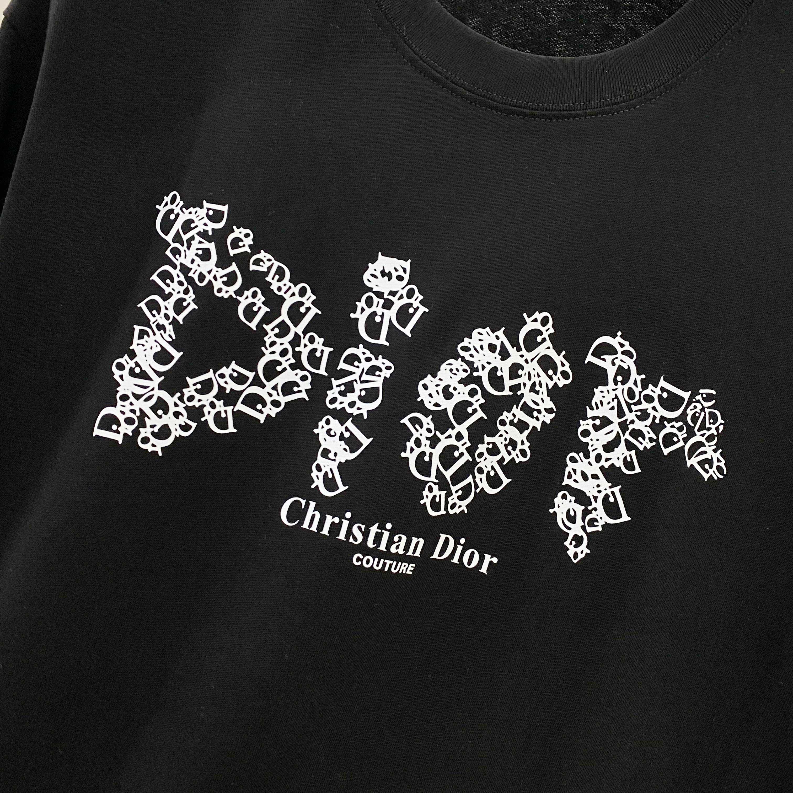DIOR 25SS Oversized Logo Patch Print T-Shirt – Premium 280g Cotton | Unisex | Sizes 48–56