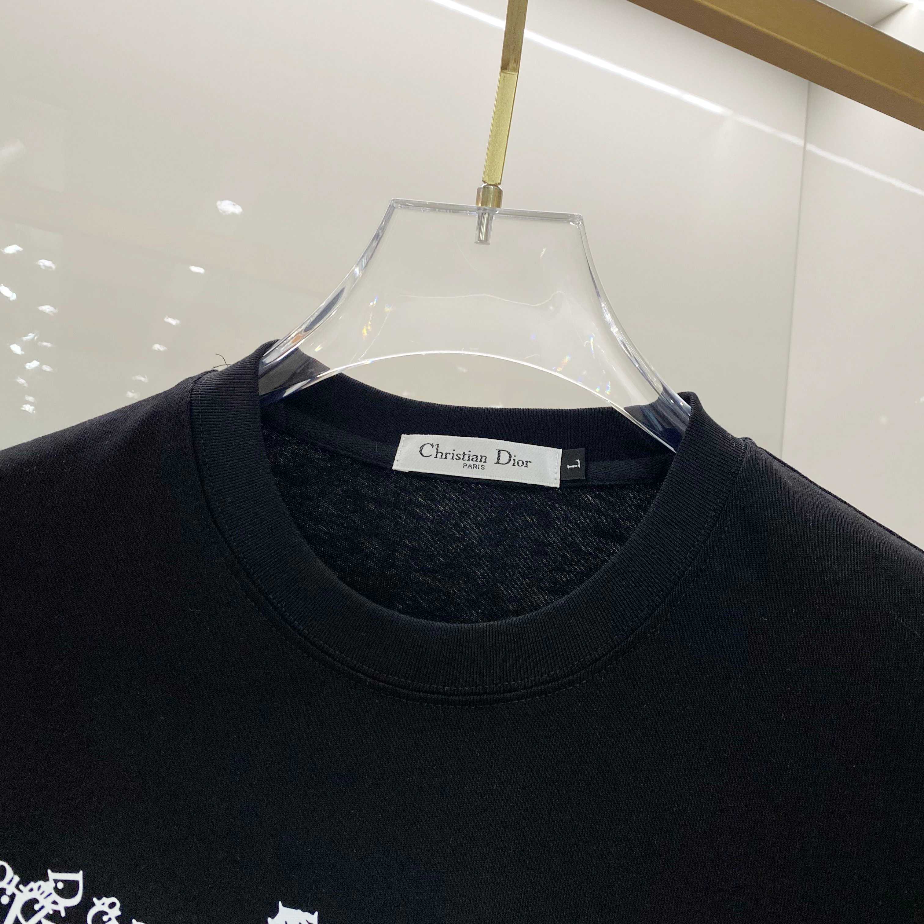 DIOR 25SS Oversized Logo Patch Print T-Shirt – Premium 280g Cotton | Unisex | Sizes 48–56