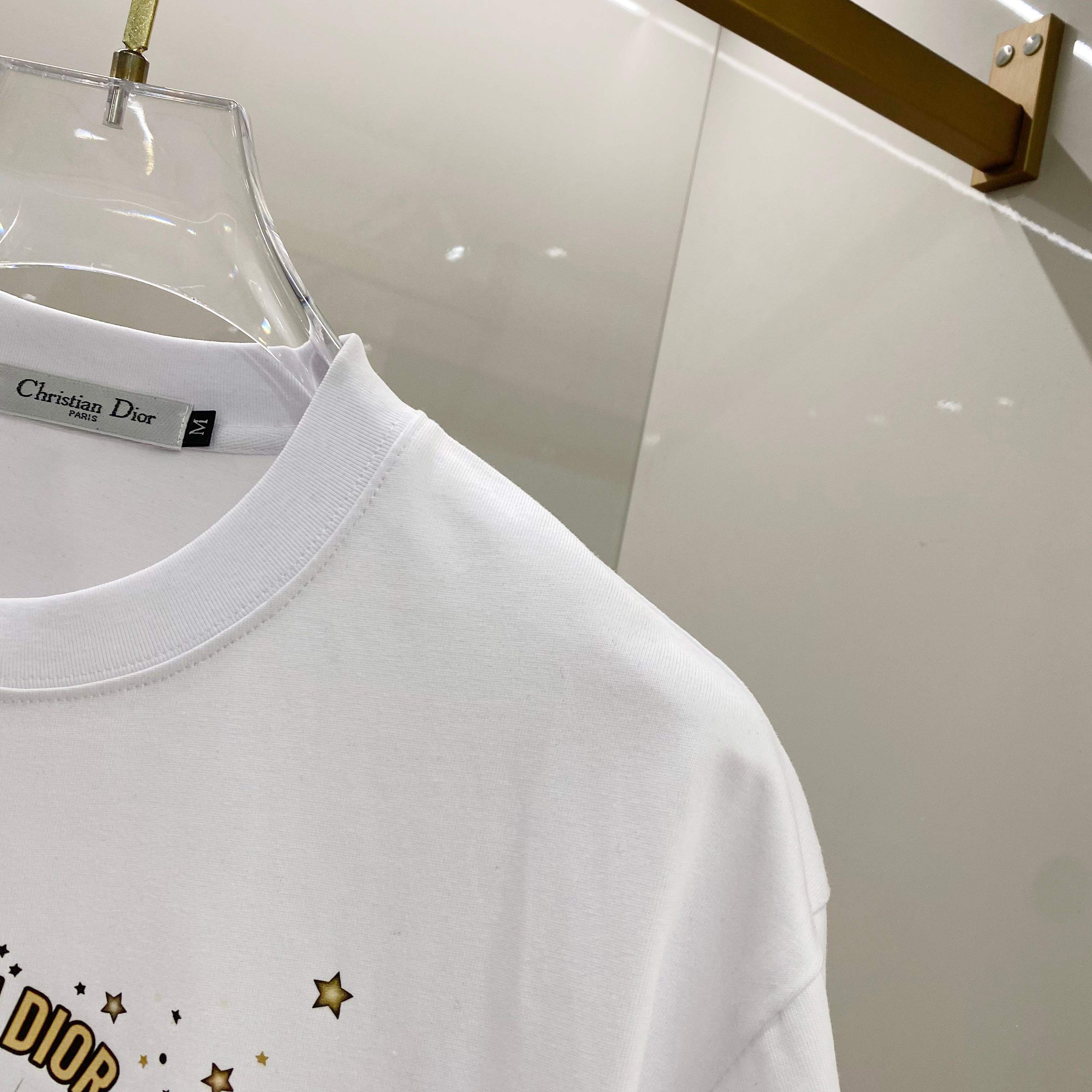 DIOR 25SS Oversized Logo Patch Print T-Shirt – Premium 280g Cotton | Unisex | Sizes 48–56