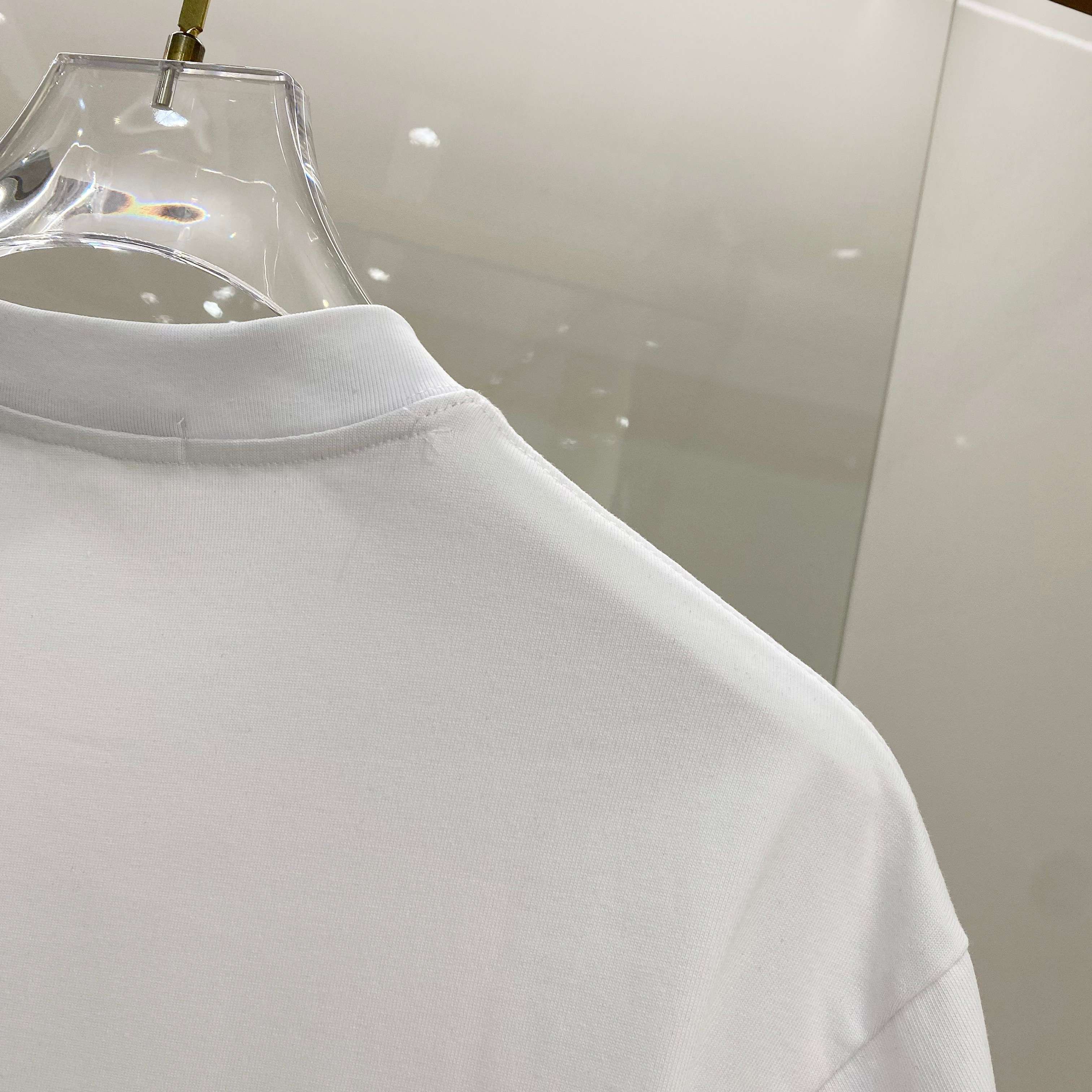 DIOR 25SS Oversized Logo Patch Print T-Shirt – Premium 280g Cotton | Unisex | Sizes 48–56