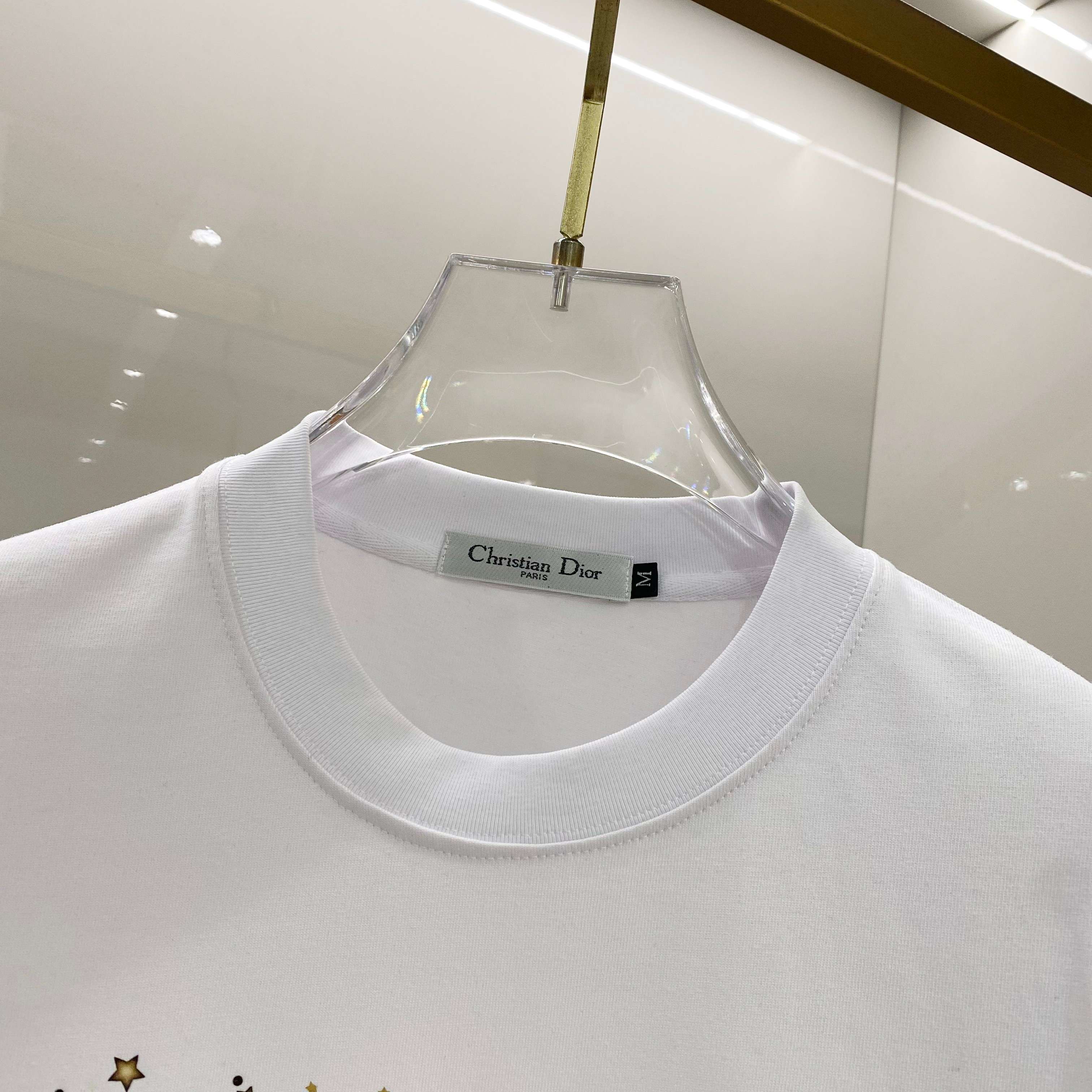 DIOR 25SS Oversized Logo Patch Print T-Shirt – Premium 280g Cotton | Unisex | Sizes 48–56