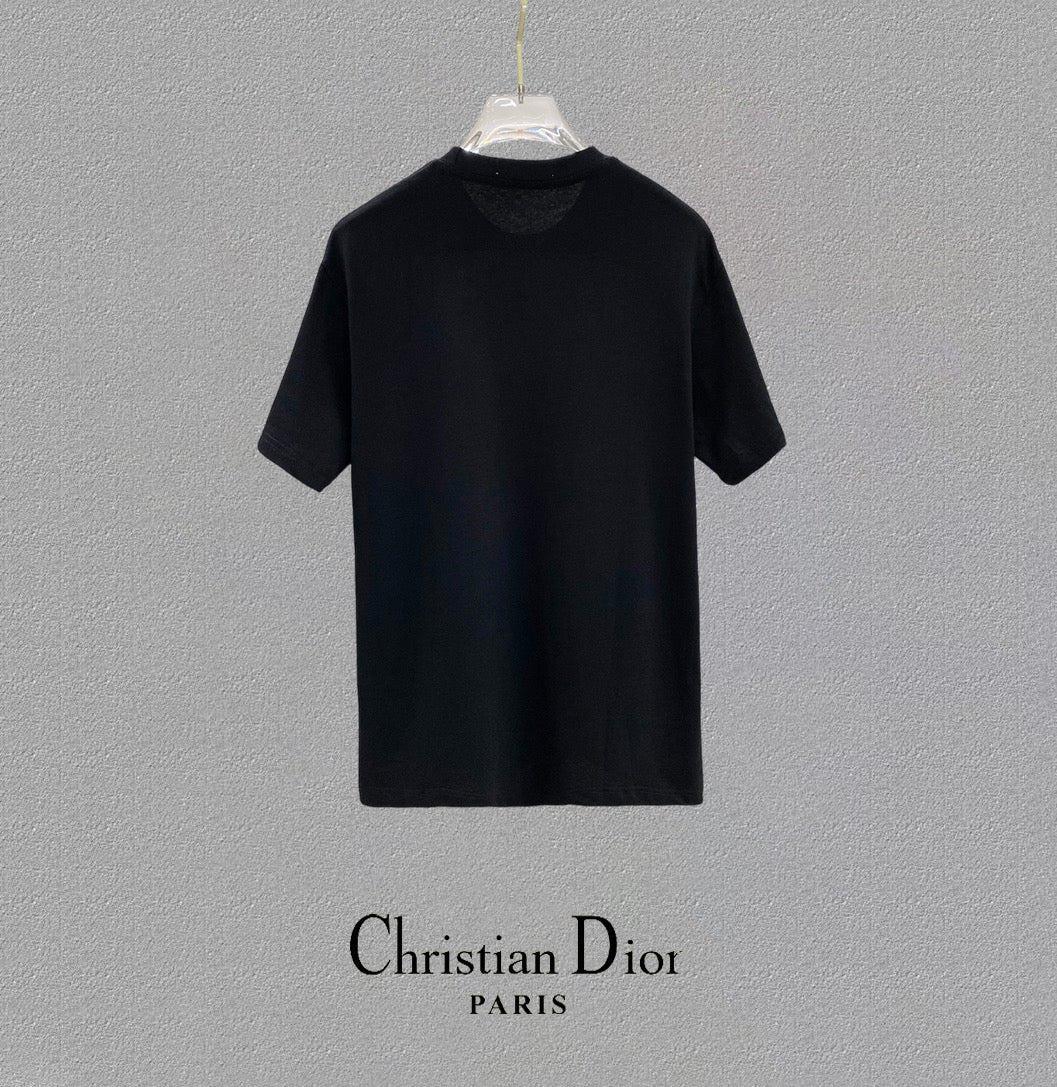 DIOR 25SS Oversized Logo Patch Print T-Shirt – Premium 280g Cotton | Unisex | Sizes 48–56
