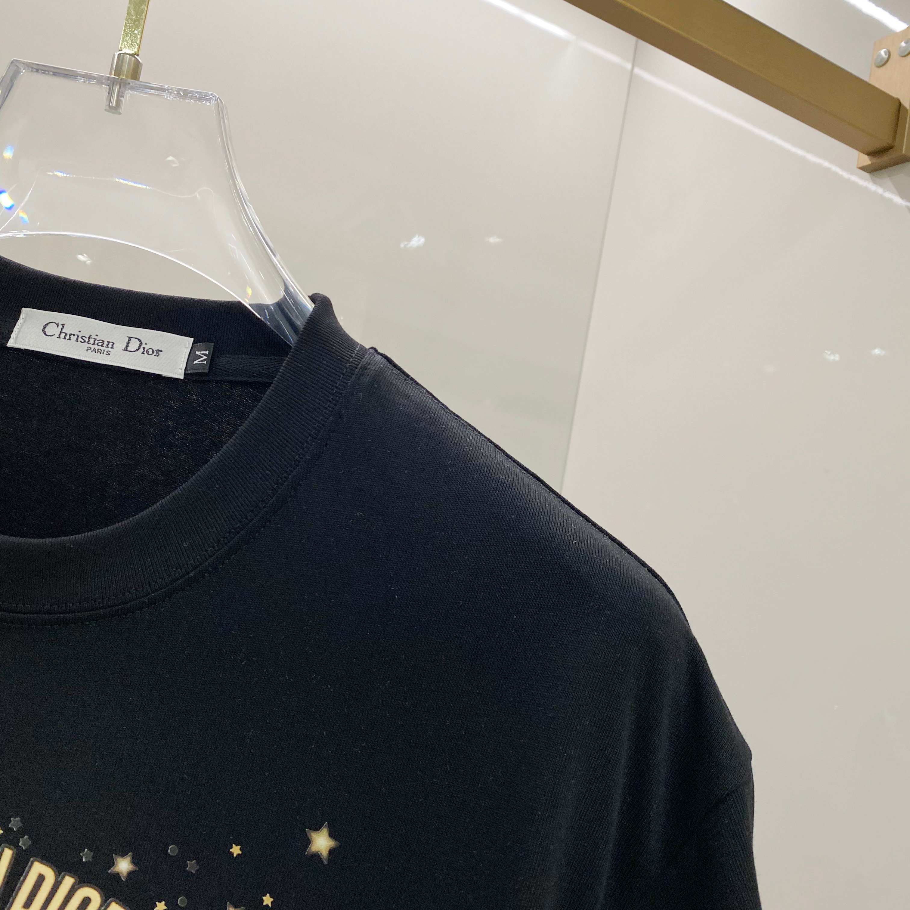 DIOR 25SS Oversized Logo Patch Print T-Shirt – Premium 280g Cotton | Unisex | Sizes 48–56