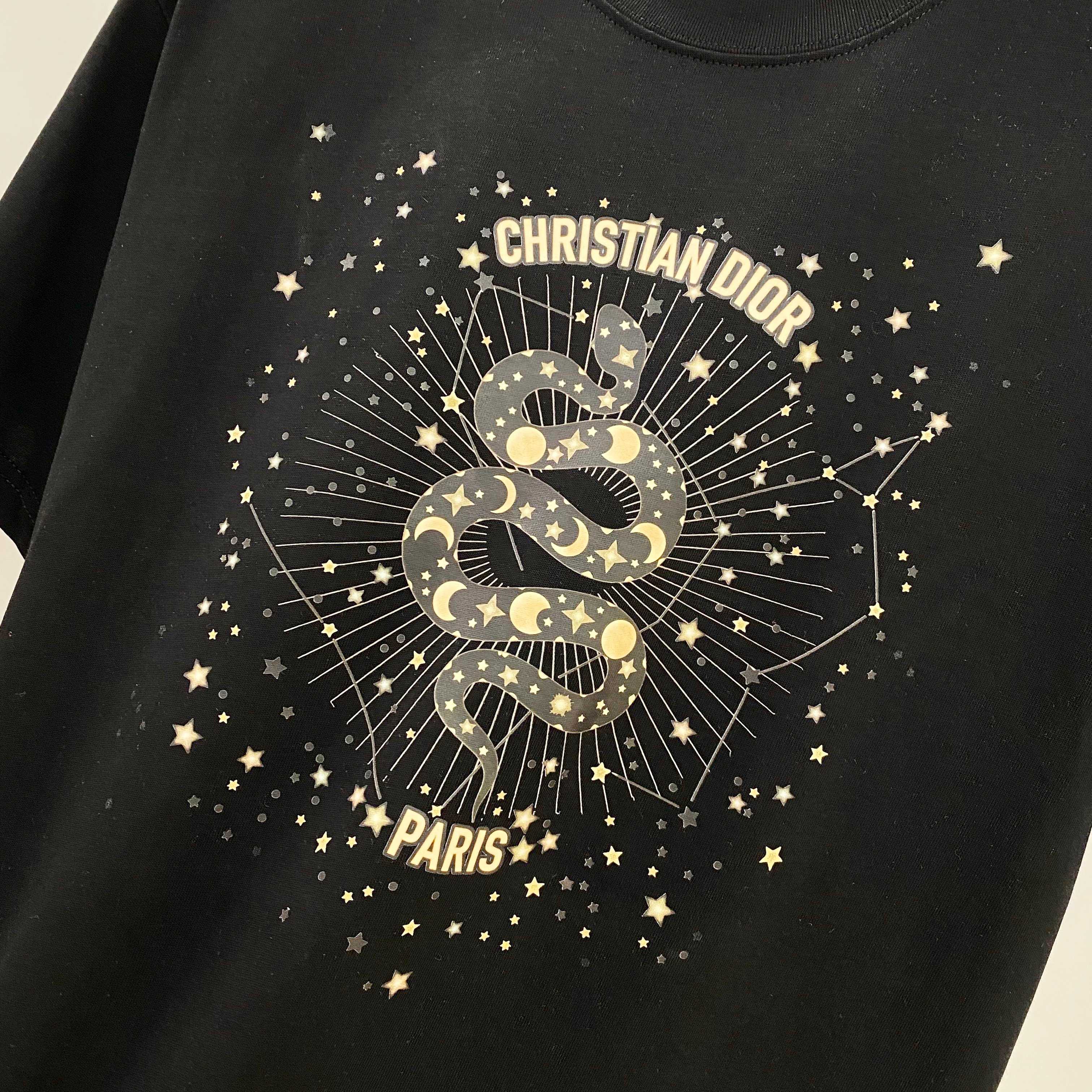 DIOR 25SS Oversized Logo Patch Print T-Shirt – Premium 280g Cotton | Unisex | Sizes 48–56