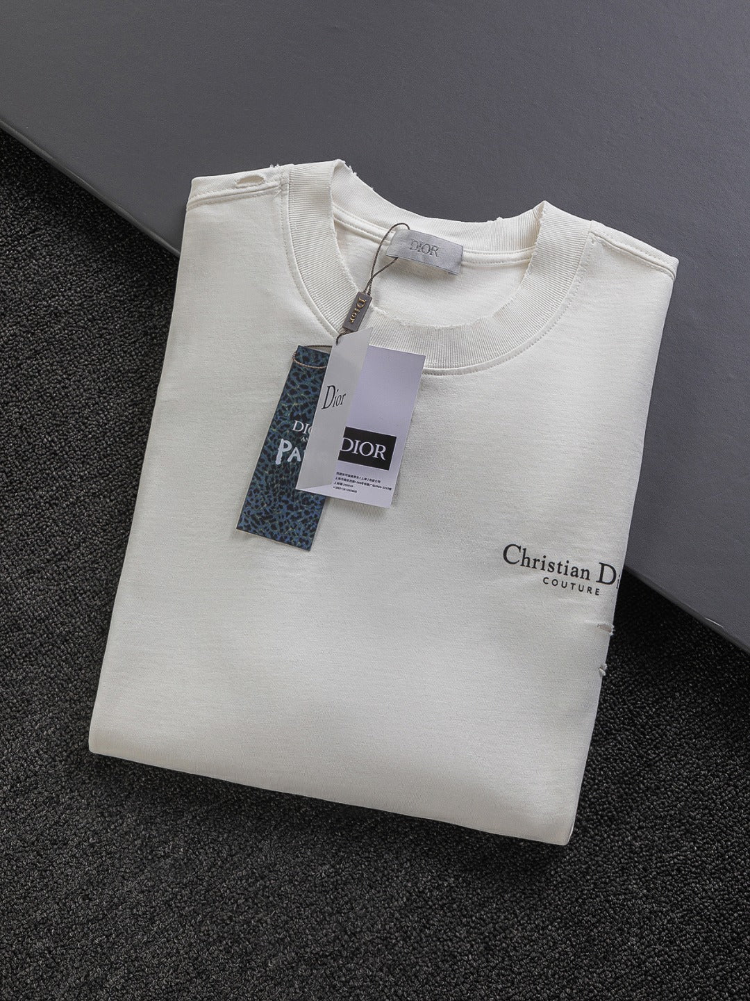 Christian Dior 25SS CD Lily Patch & Logo Embroidery T-Shirt – Premium Cotton | Sizes S–XL