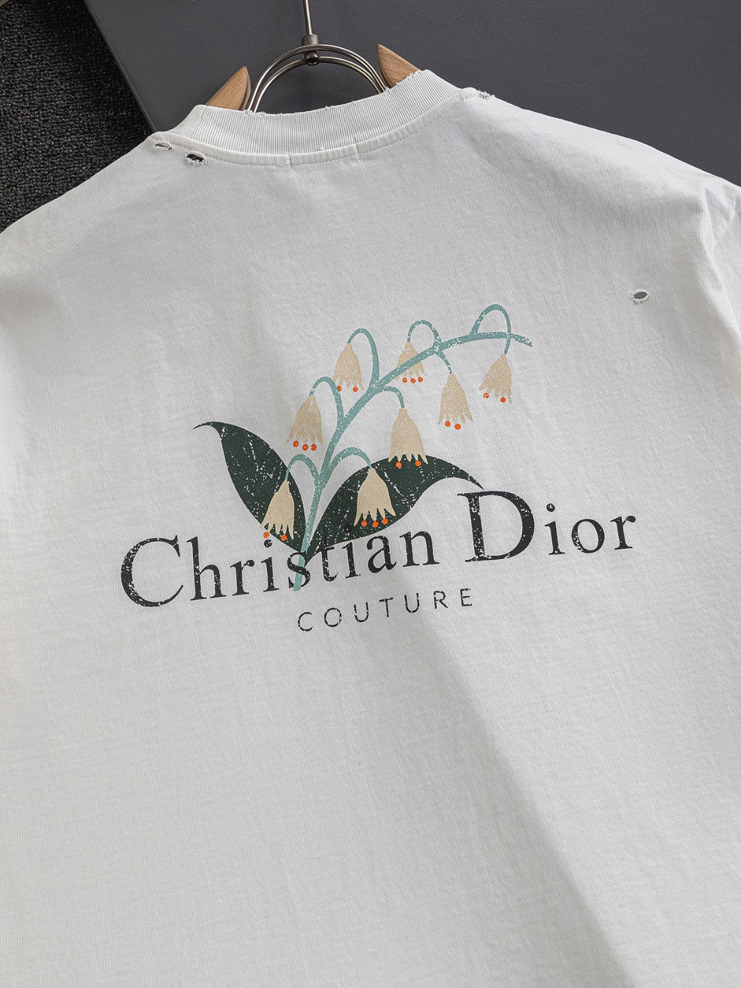 Christian Dior 25SS CD Lily Patch & Logo Embroidery T-Shirt – Premium Cotton | Sizes S–XL