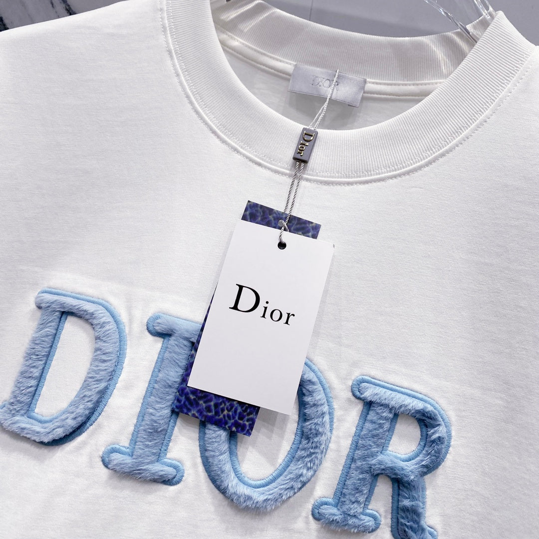 Christian Dior 25SS 320g Brushed Logo Cotton T-Shirt – Black & White | XS–L