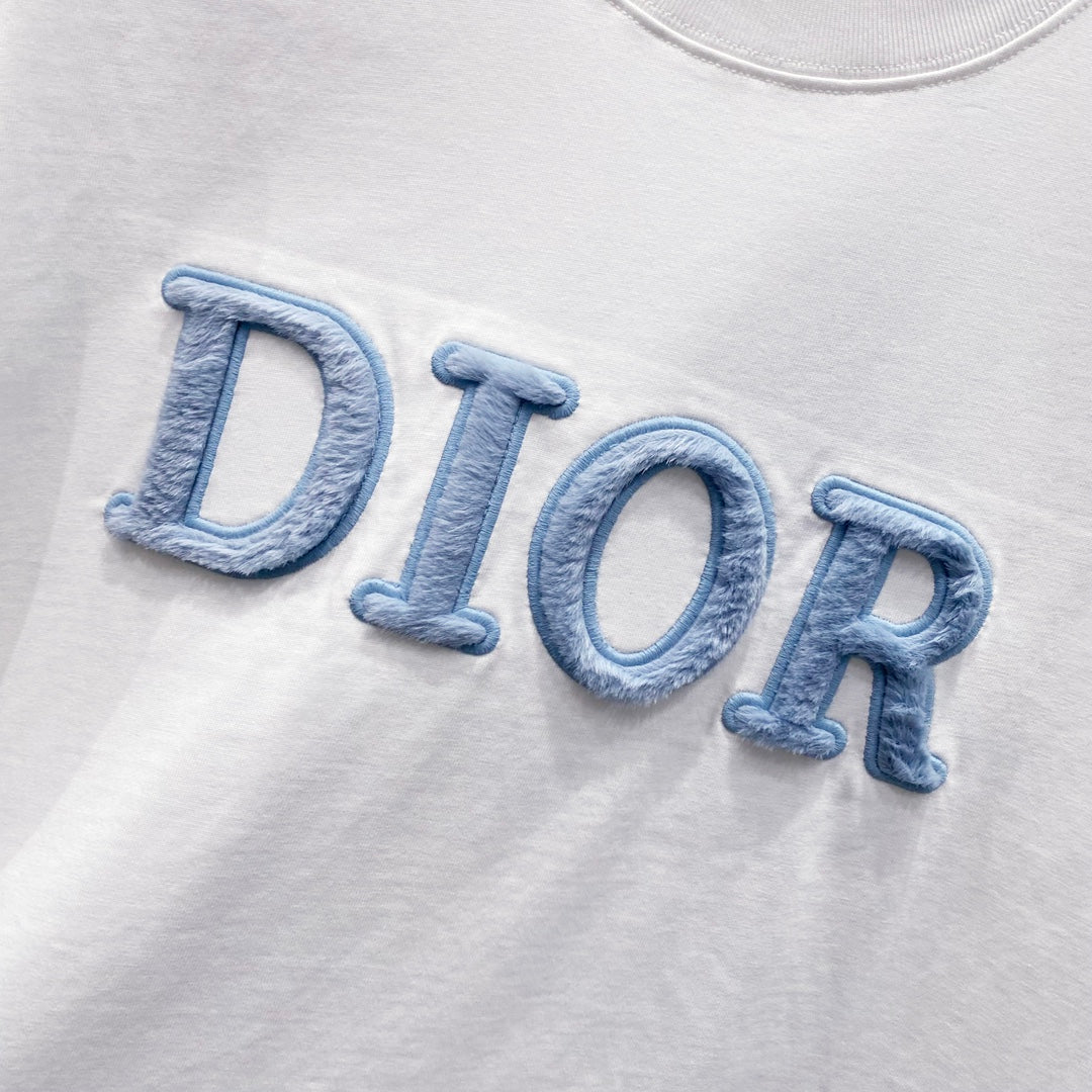 Christian Dior 25SS 320g Brushed Logo Cotton T-Shirt – Black & White | XS–L