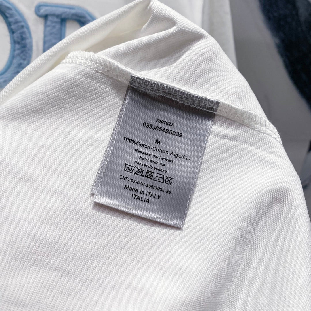 Christian Dior 25SS 320g Brushed Logo Cotton T-Shirt – Black & White | XS–L