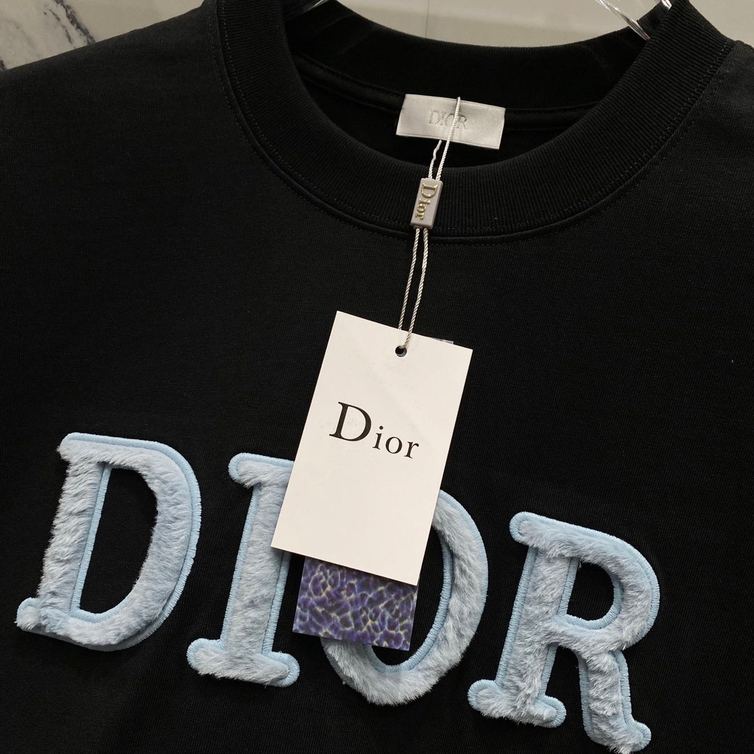 Christian Dior 25SS 320g Brushed Logo Cotton T-Shirt – Black & White | XS–L