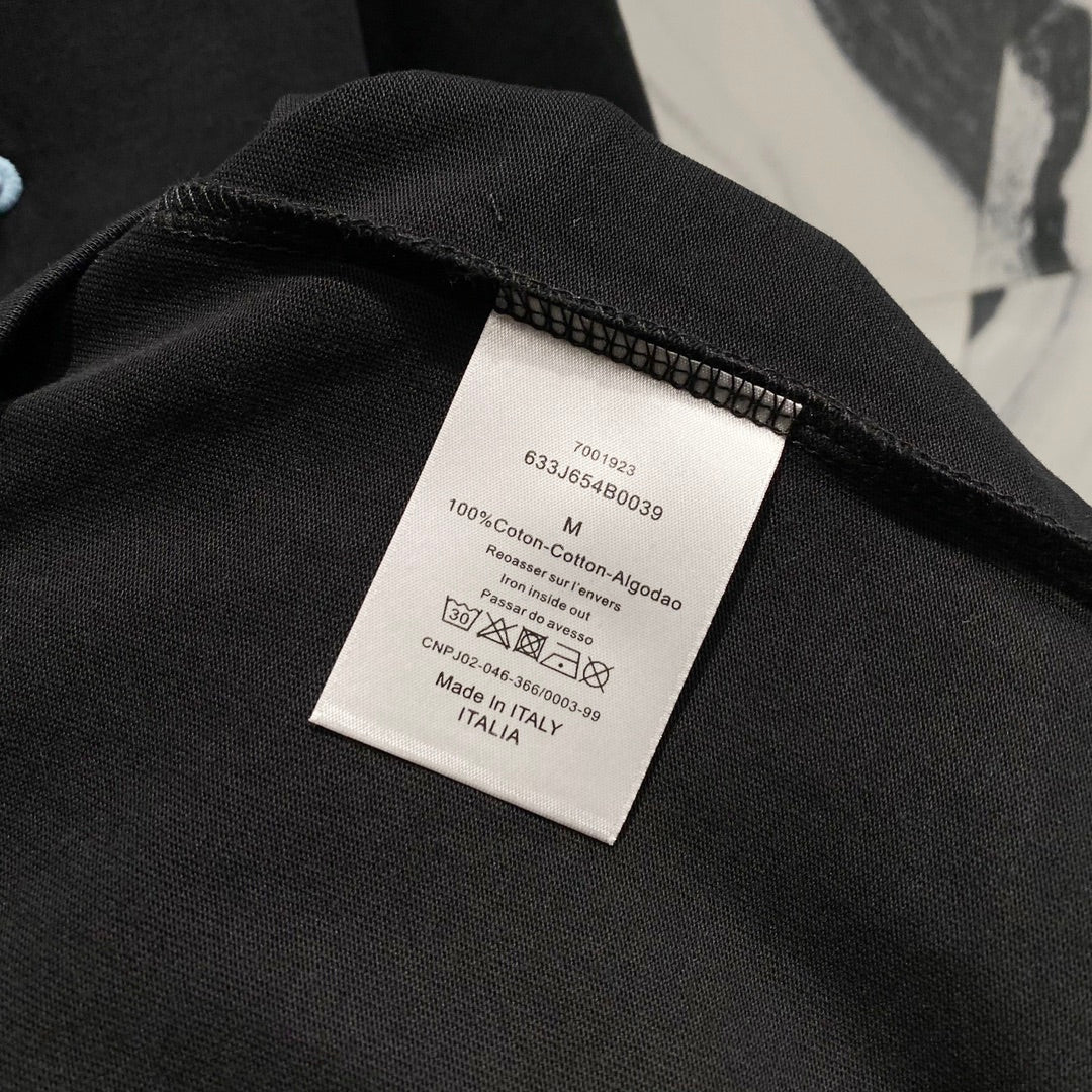 Christian Dior 25SS 320g Brushed Logo Cotton T-Shirt – Black & White | XS–L