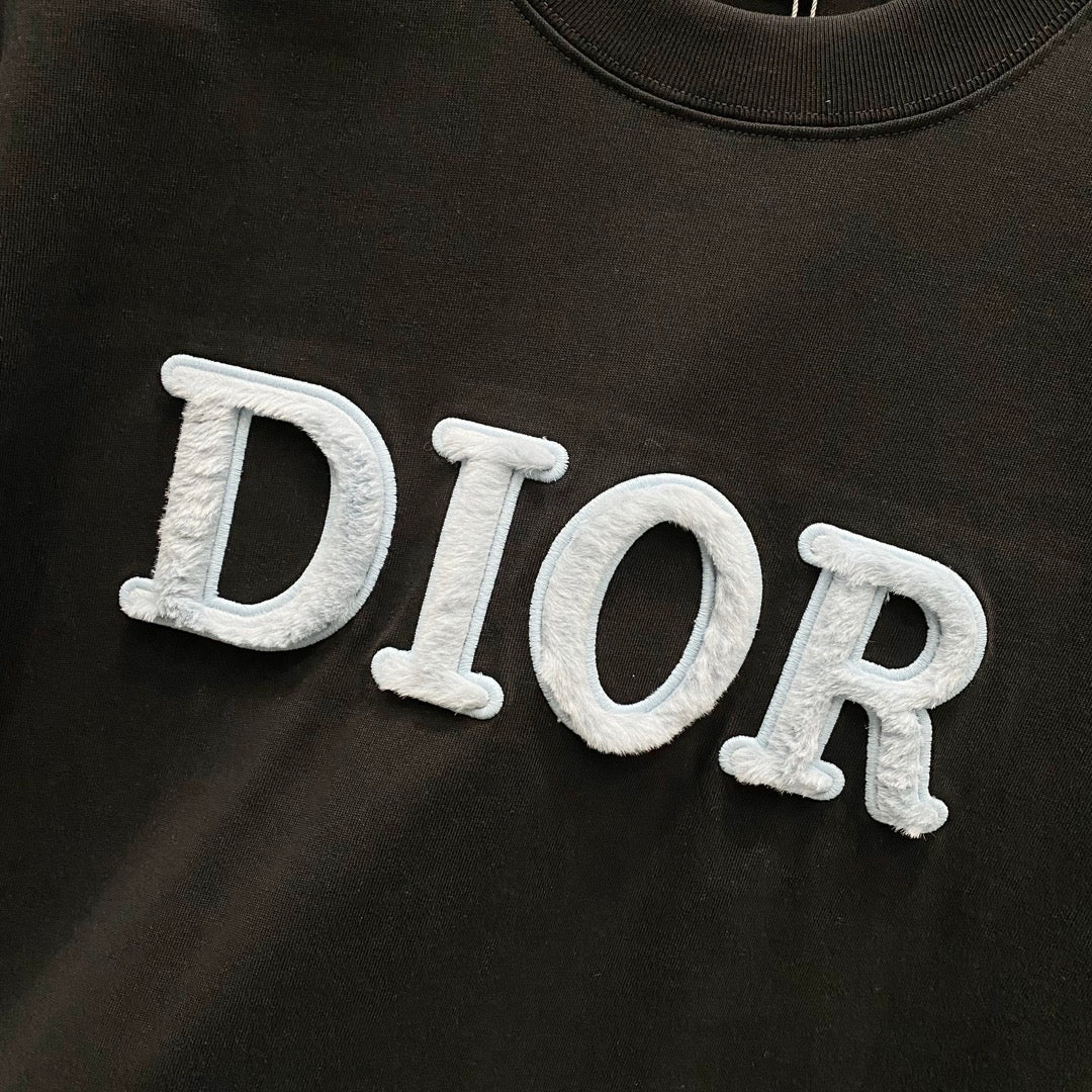 Christian Dior 25SS 320g Brushed Logo Cotton T-Shirt – Black & White | XS–L