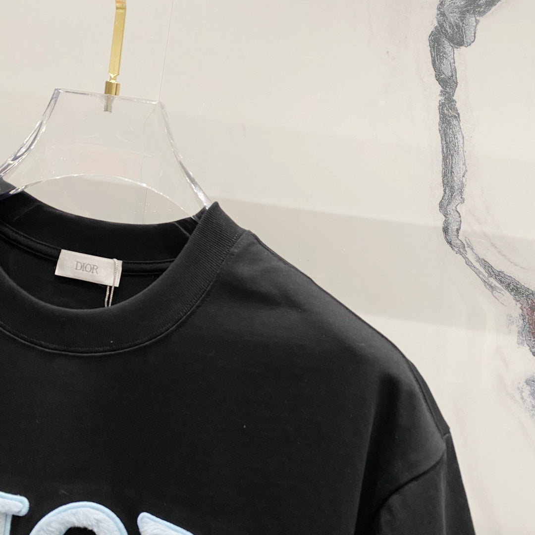 Christian Dior 25SS 320g Brushed Logo Cotton T-Shirt – Black & White | XS–L