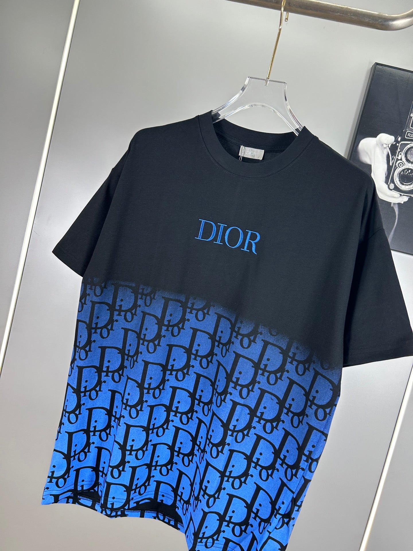 Christian Dior 25SS Early Spring Color-Block Embroidered Logo T-Shirt | XS–L