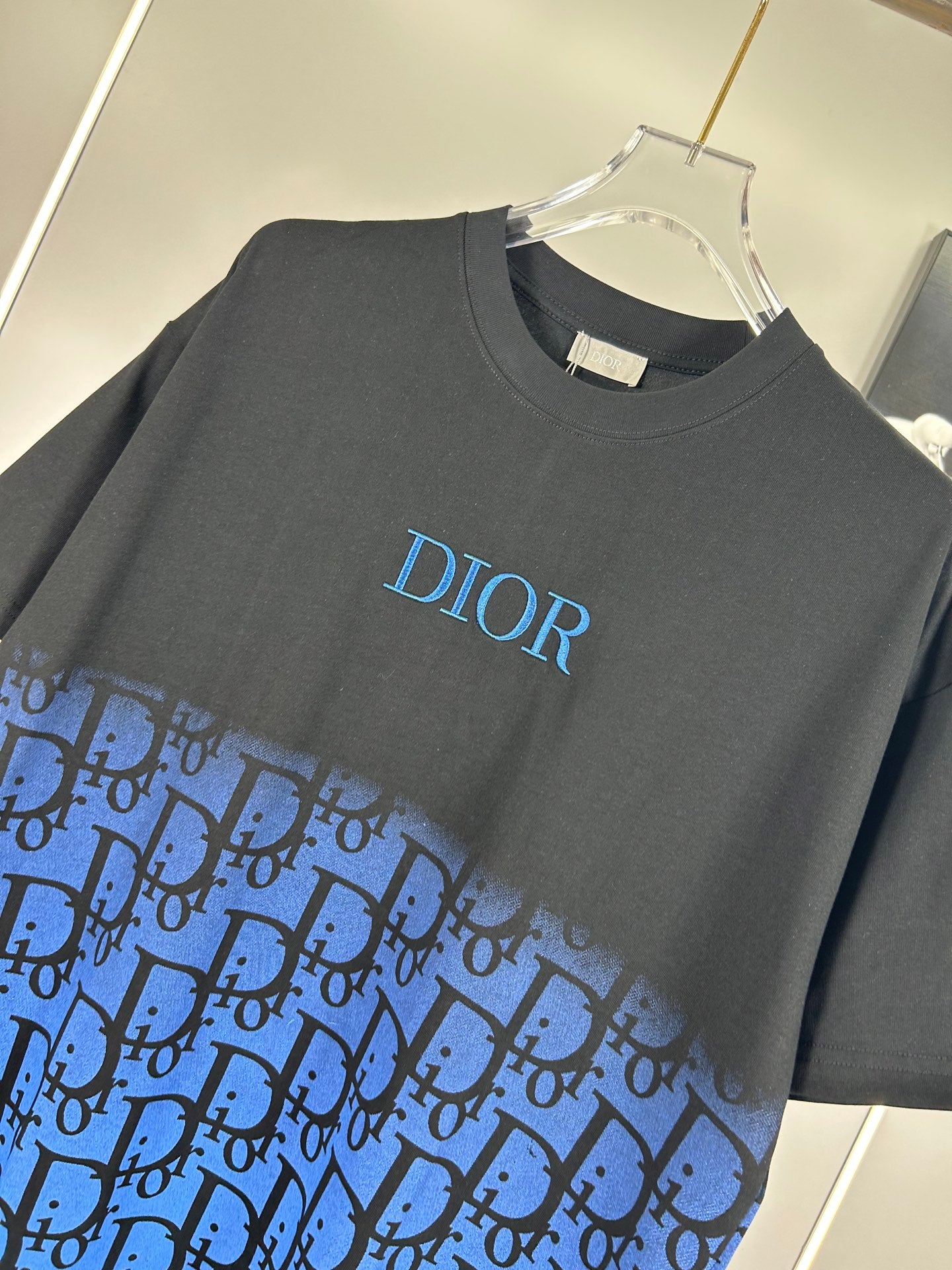 Christian Dior 25SS Early Spring Color-Block Embroidered Logo T-Shirt | XS–L