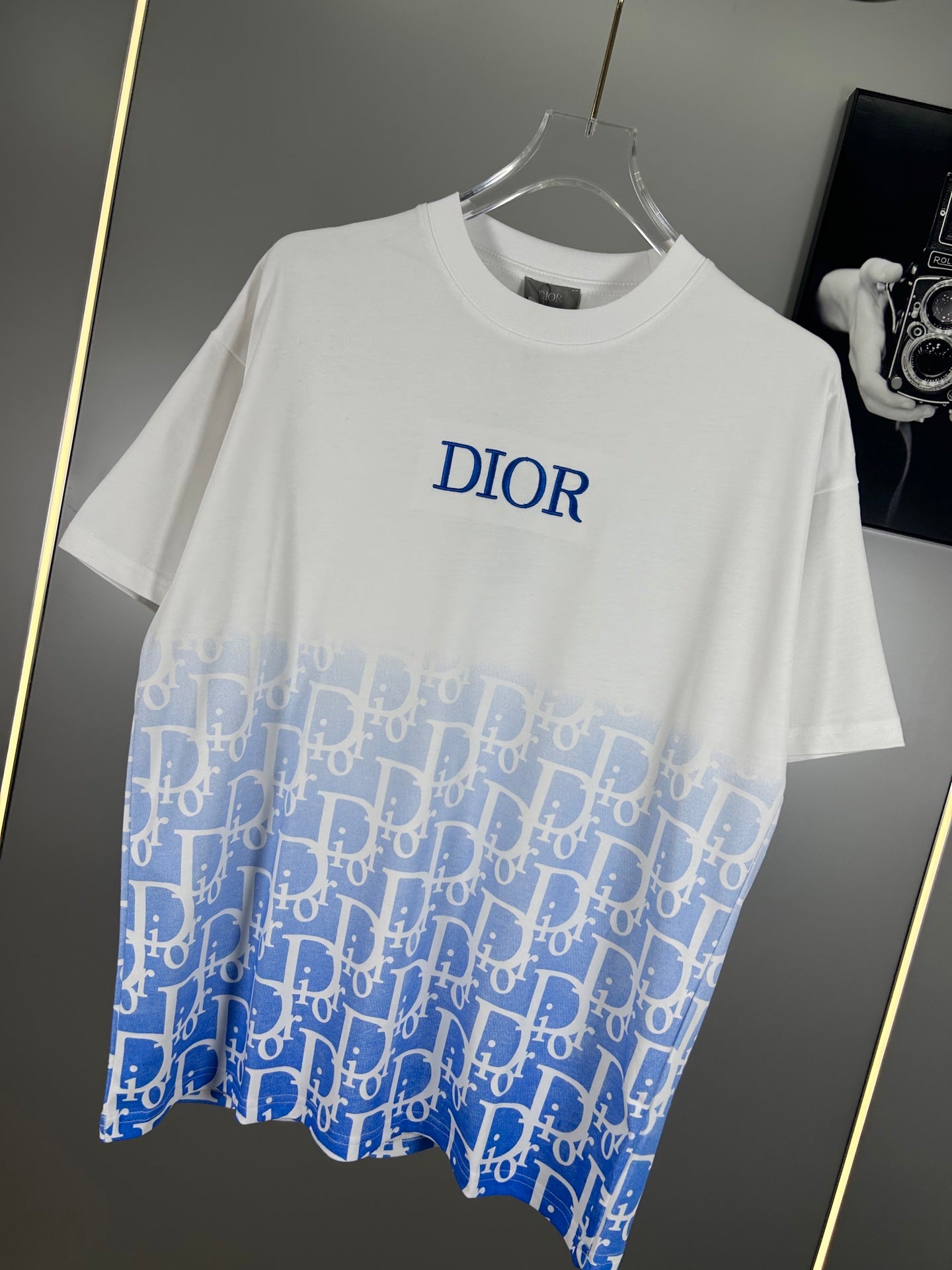 Christian Dior 25SS Early Spring Color-Block Embroidered Logo T-Shirt | XS–L