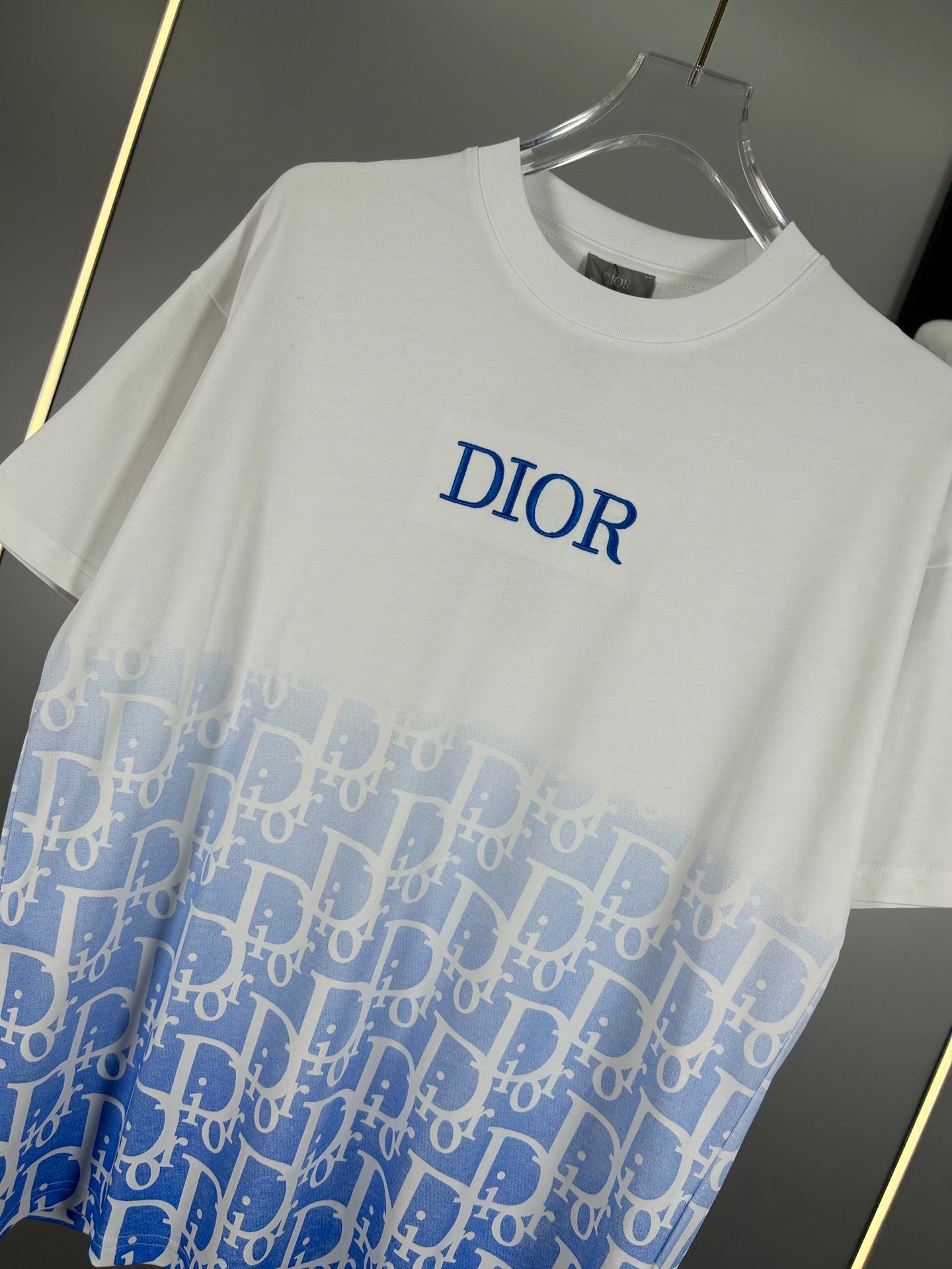 Christian Dior 25SS Early Spring Color-Block Embroidered Logo T-Shirt | XS–L
