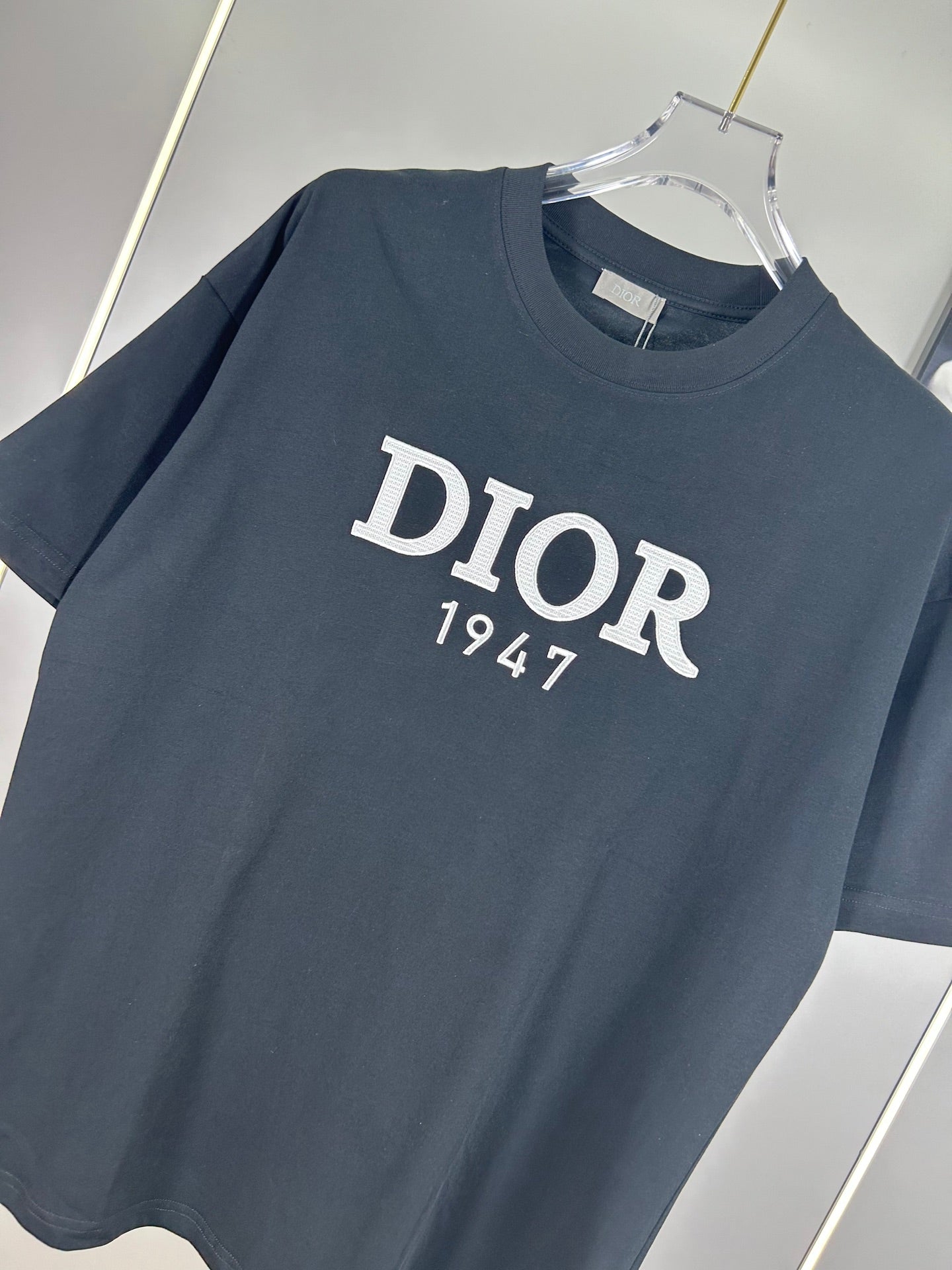 Christian Dior 25SS Early Spring Color-Block Embroidered Logo T-Shirt | XS–L