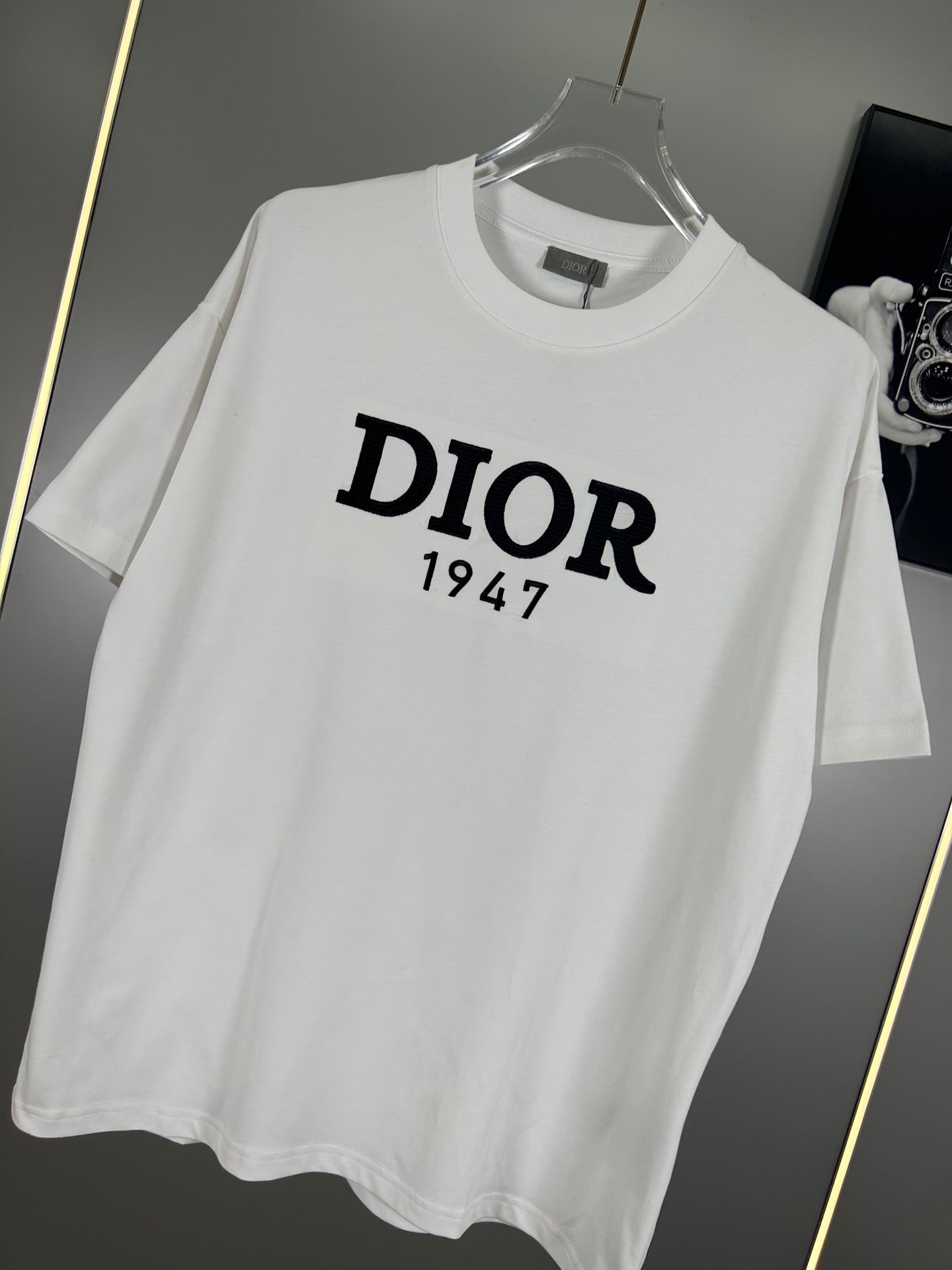 Christian Dior 25SS Early Spring Color-Block Embroidered Logo T-Shirt | XS–L