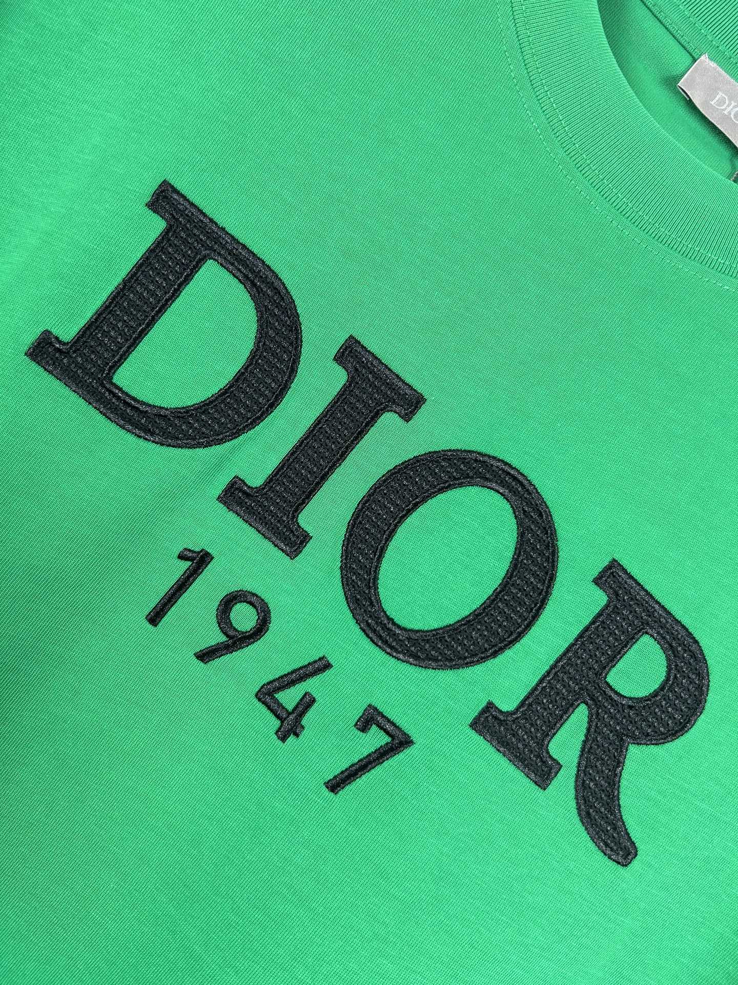 Christian Dior 25SS Early Spring Color-Block Embroidered Logo T-Shirt | XS–L