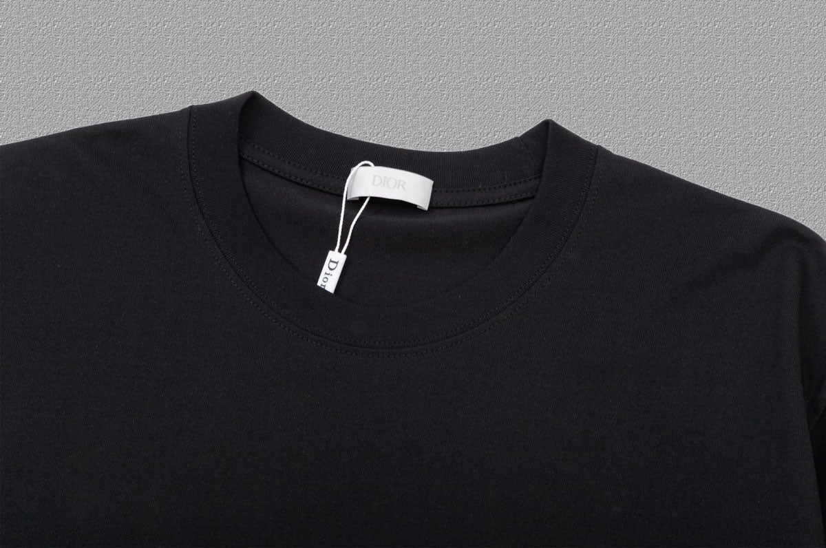 Christian Dior 2024FW Classic CD Embroidered Logo T-Shirt | Unisex | S–XXL