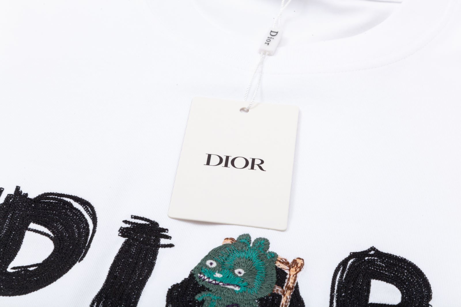 Christian Dior 2024FW Classic CD Embroidered Logo T-Shirt | Unisex | S–XXL