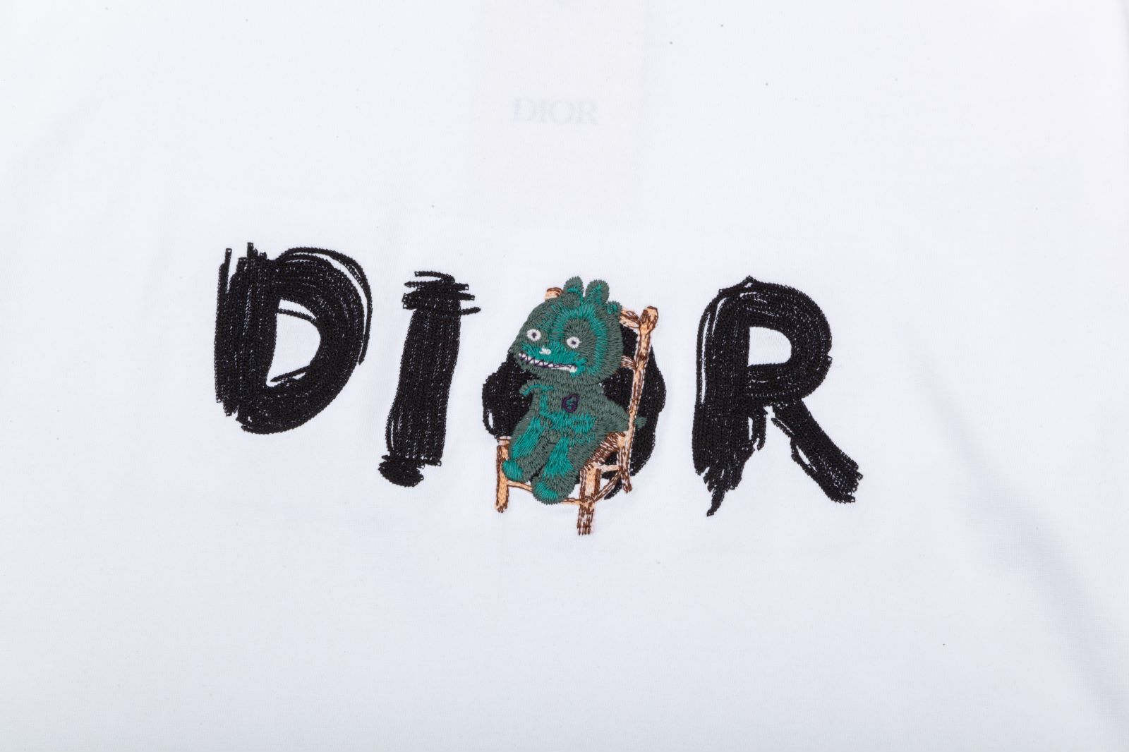 Christian Dior 2024FW Classic CD Embroidered Logo T-Shirt | Unisex | S–XXL