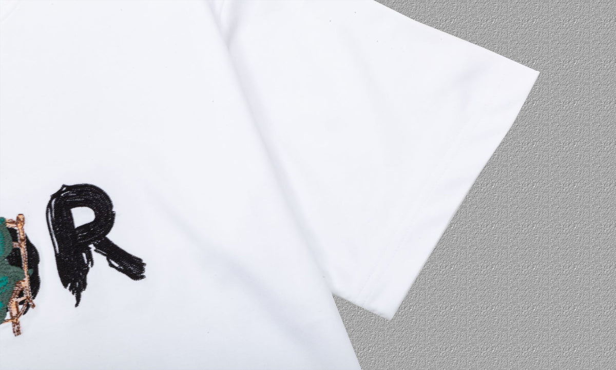 Christian Dior 2024FW Classic CD Embroidered Logo T-Shirt | Unisex | S–XXL