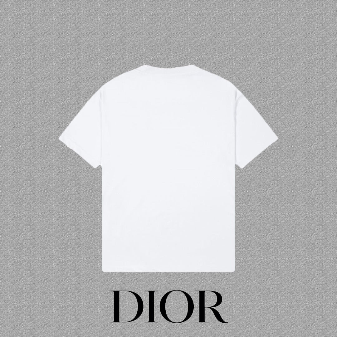 Christian Dior 2024FW Classic CD Embroidered Logo T-Shirt | Unisex | S–XXL