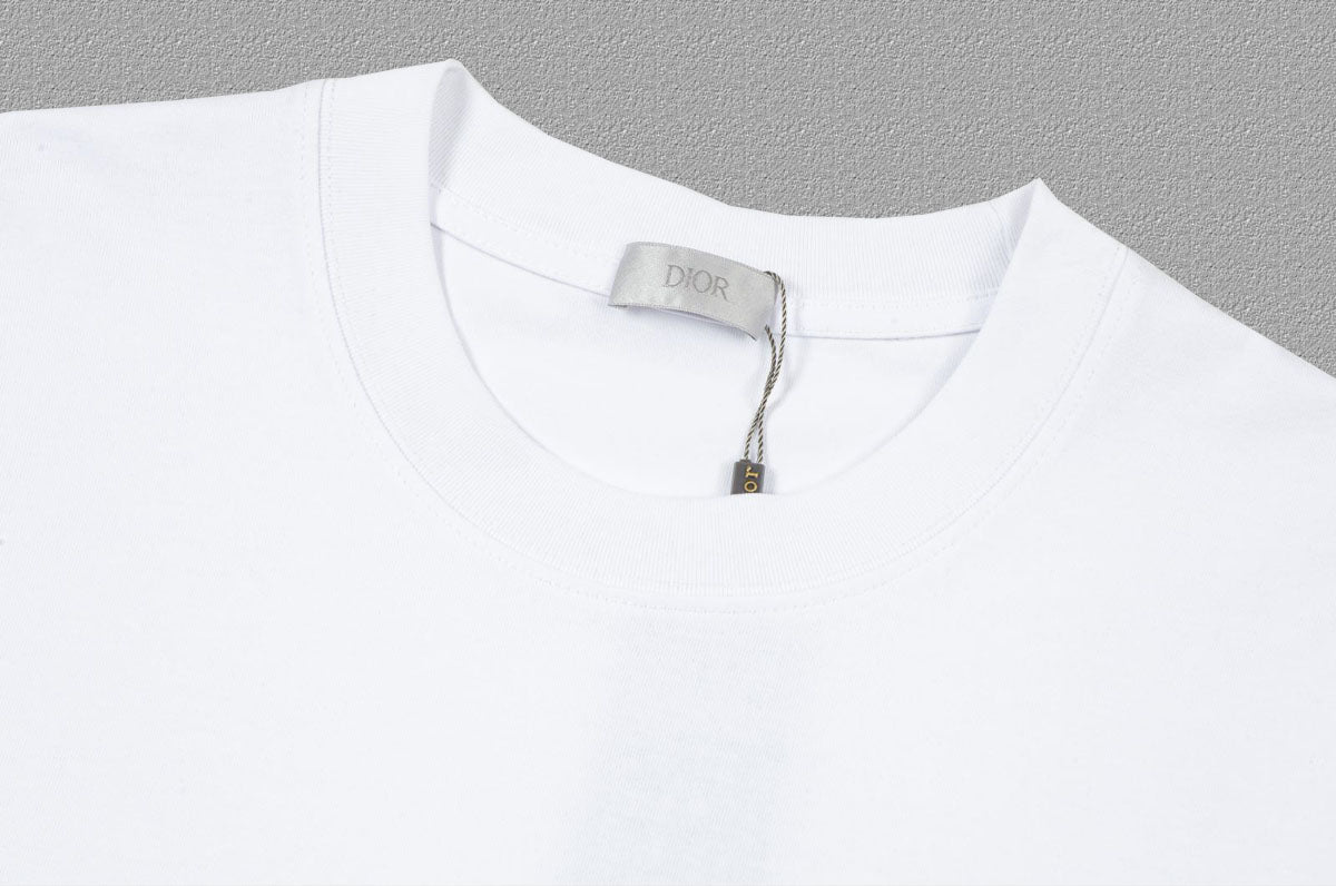Christian Dior 2024FW Classic CD Embroidered Logo T-Shirt | Unisex | S–XXL