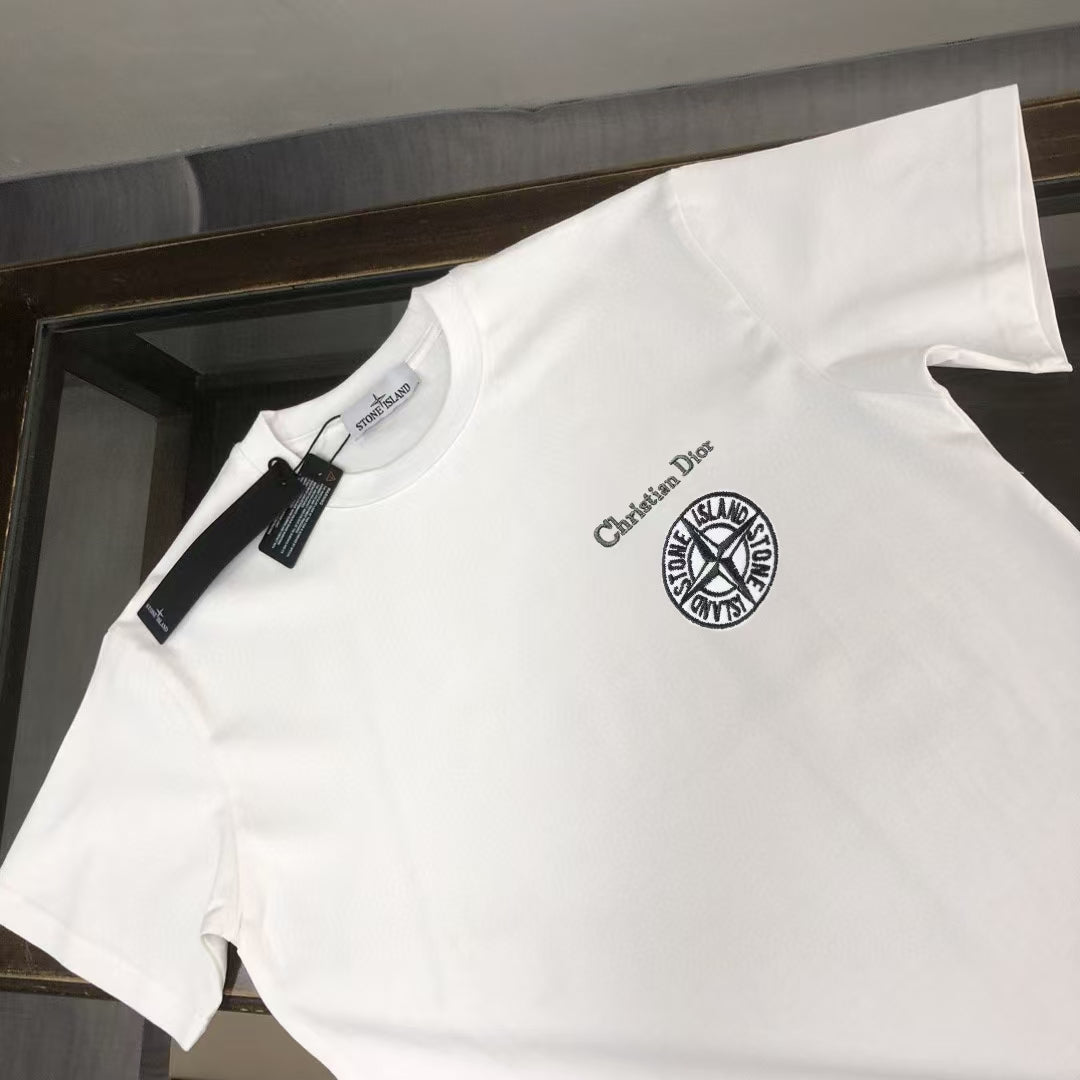 Dior × Stone Island SS25 Embroidered T-Shirt | 280g High-Density Cotton | S–XL