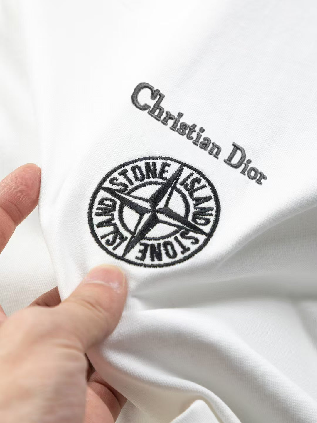 Dior × Stone Island SS25 Embroidered T-Shirt | 280g High-Density Cotton | S–XL
