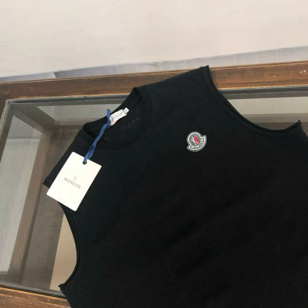 MONCLER 2025 Couple’s Cotton Tank Top Versatile Premium Logo Design Unisex - Size S–XL