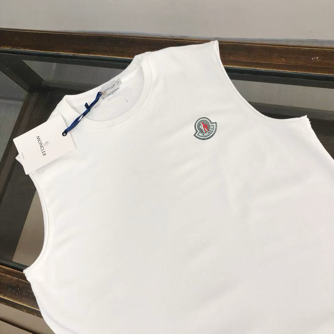 MONCLER 2025 Couple’s Cotton Tank Top Versatile Premium Logo Design Unisex - Size S–XL