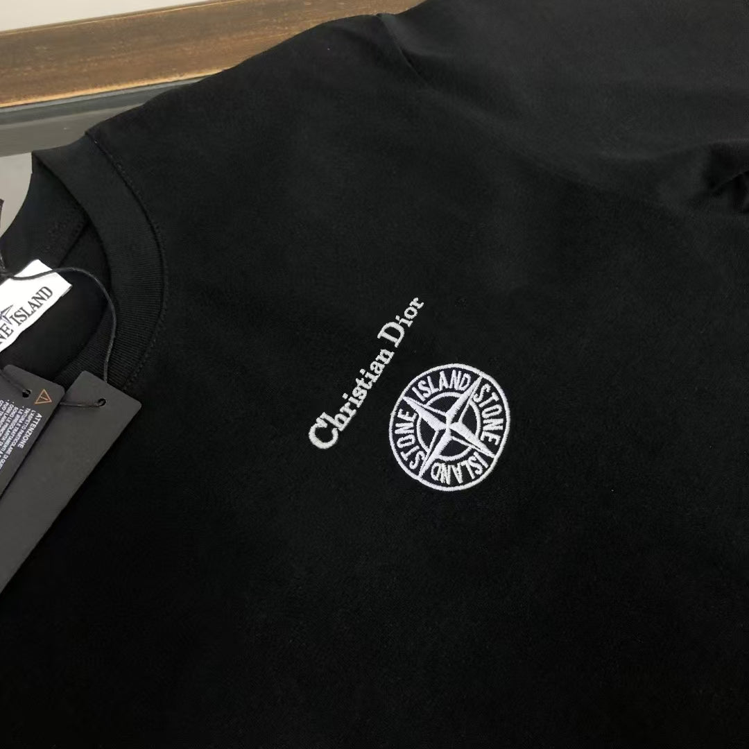 Dior × Stone Island SS25 Embroidered T-Shirt | 280g High-Density Cotton | S–XL