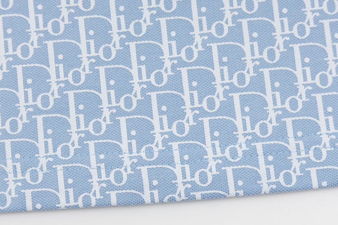 Dior CD Monogram Polo Shirt | Retro 80s-Inspired Design | Blue | M–3XL