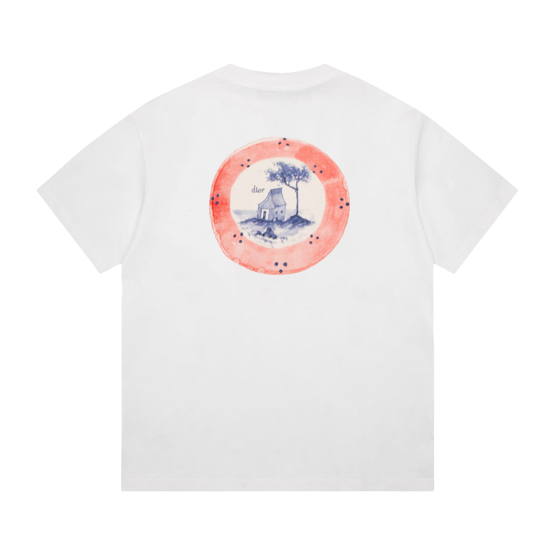 Dior Graphic Print Cotton T-Shirt | Front & Back Artwork | XS–L