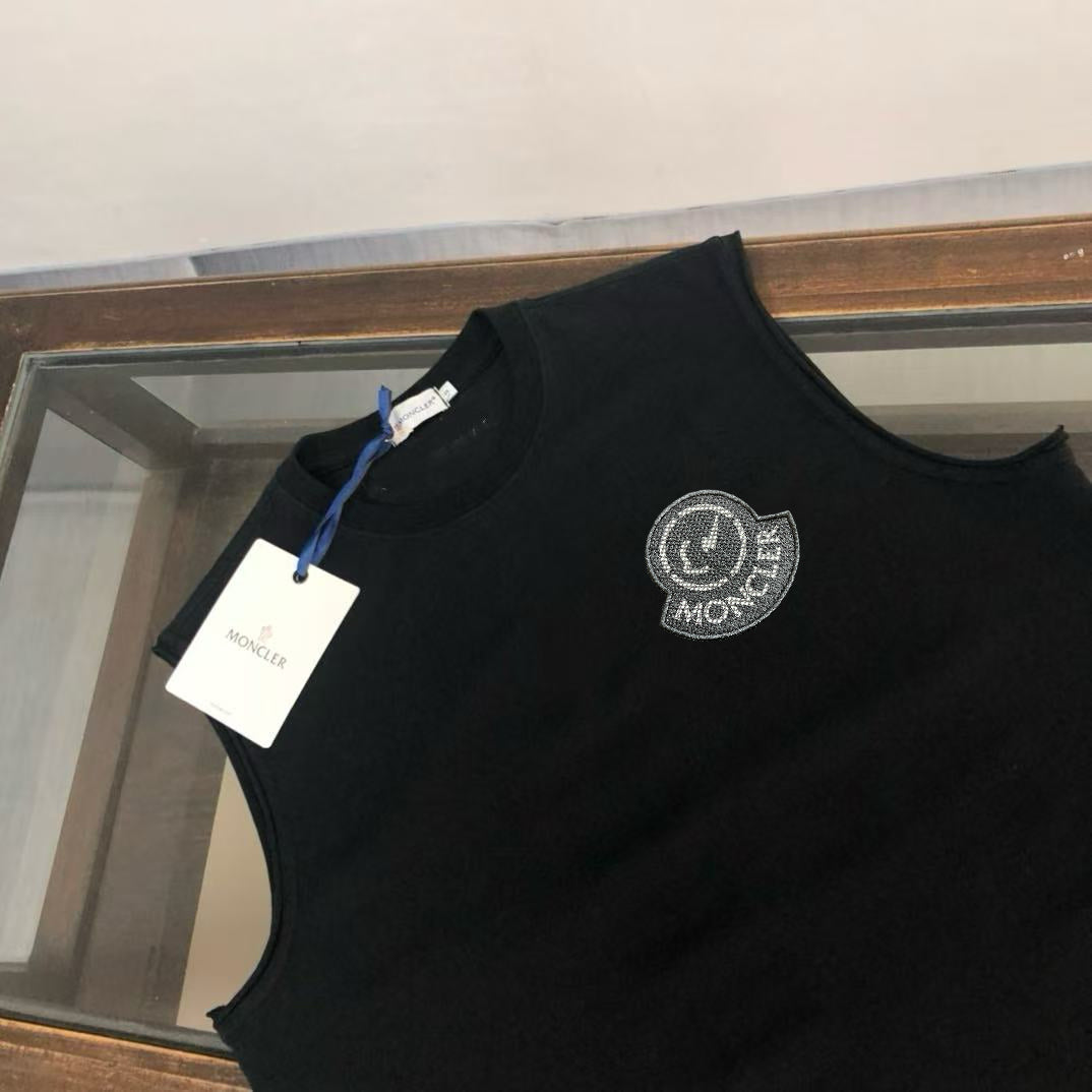 MONCLER 2025 Couple’s Cotton Tank Top Versatile Premium Logo Design Unisex - Size S–XL